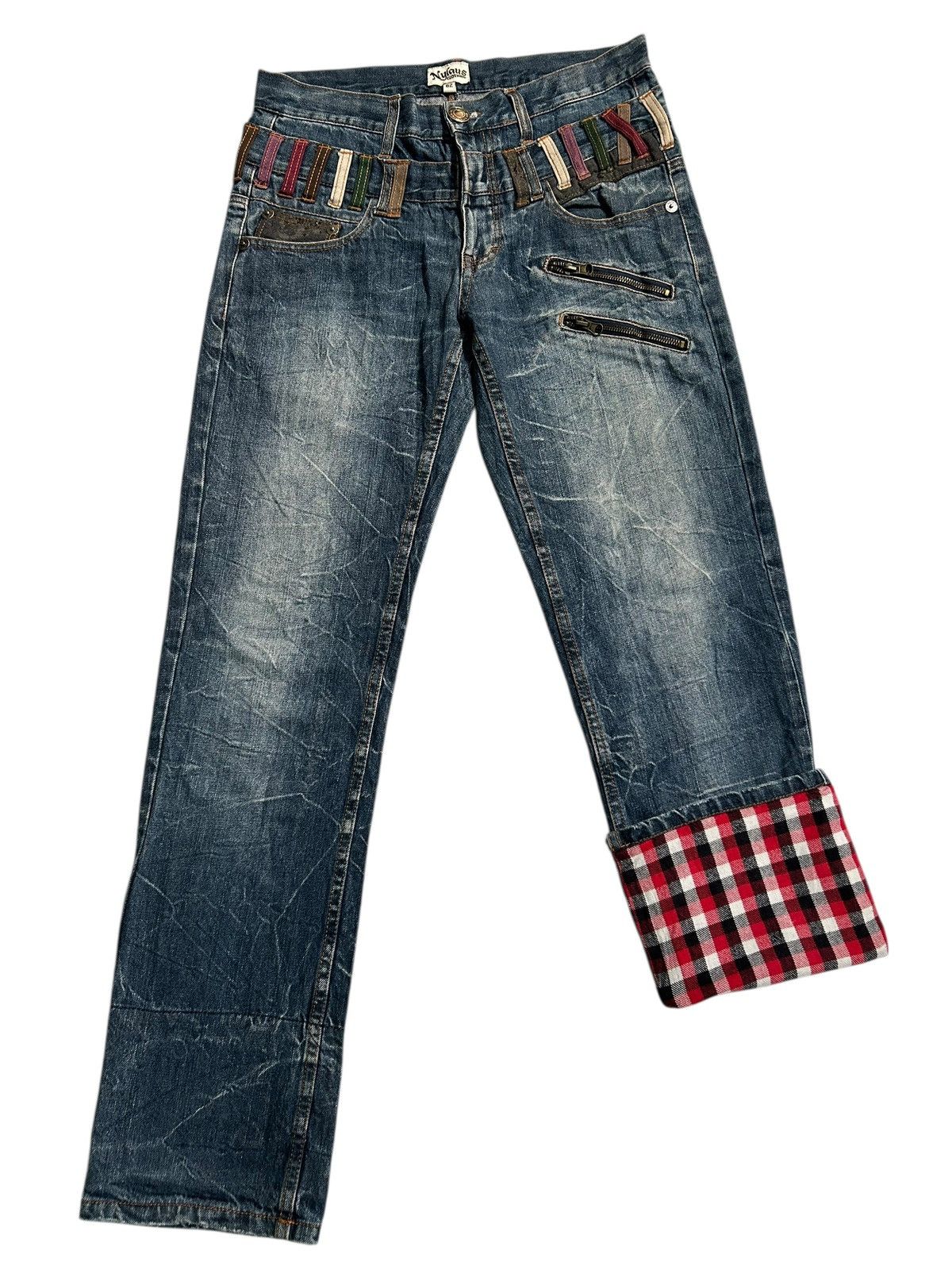 Japanese Brand × Kapital × Vintage Double Waist Nylaus Japanese Punk Style Denim Jeans Size US 32 / EU 48 - 3 Thumbnail
