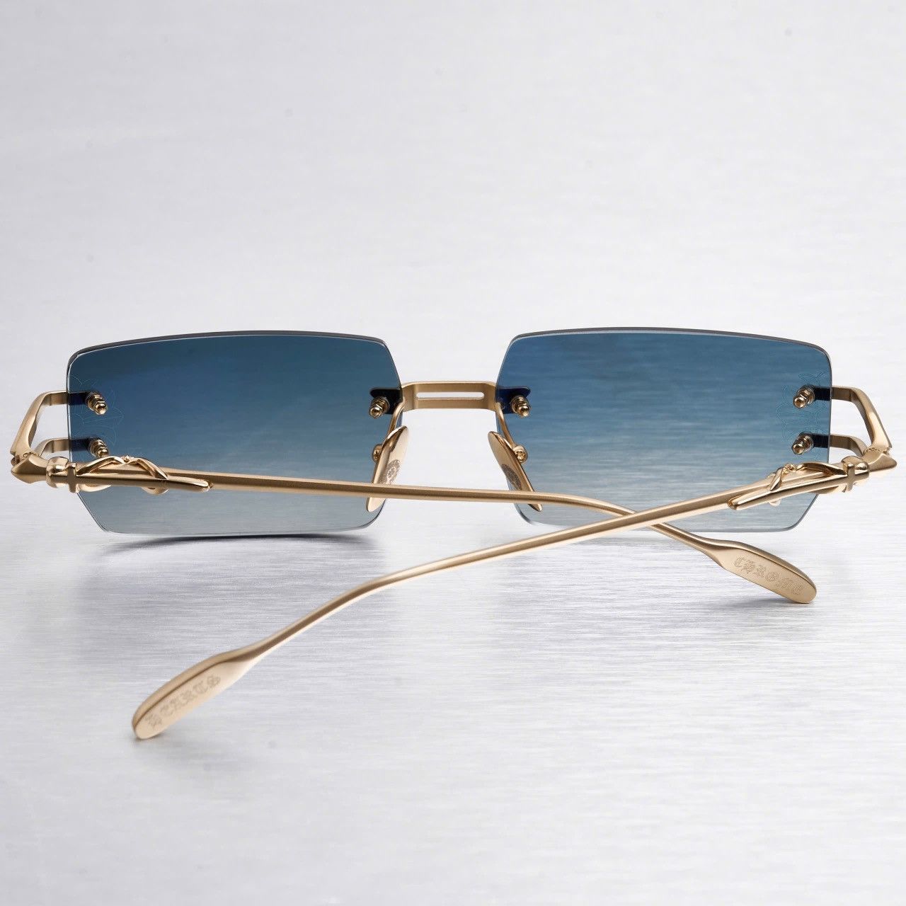 Chrome Hearts CHROME HEARTS LORDIE MATTE GOLD PLATED SUNGLASSES Size ONE SIZE - 7 Thumbnail