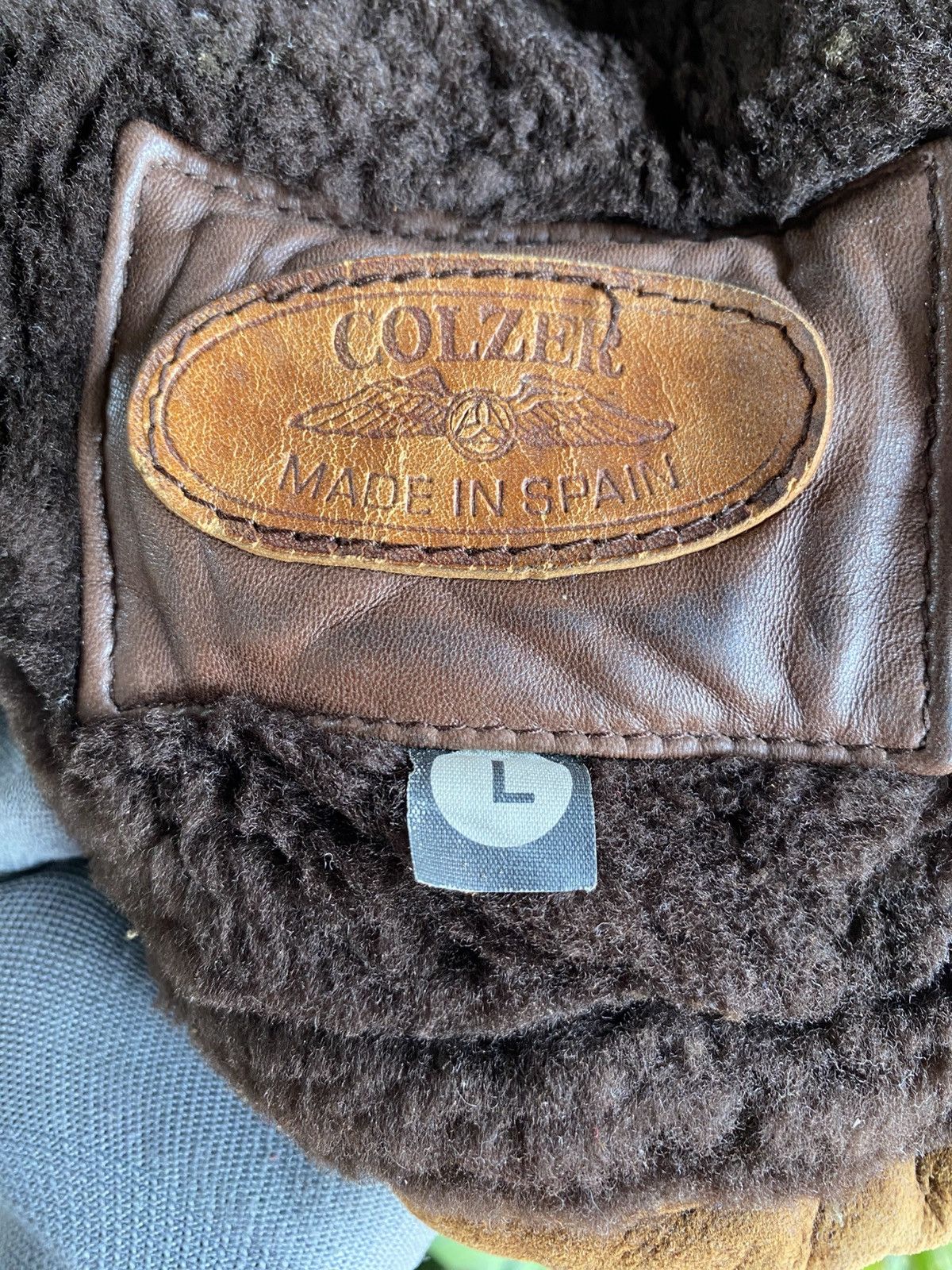 Vintage Vintage COLZER Shearling Suede Brown Leather Winter Coat Size US L / EU 52-54 / 3 - 8 Thumbnail