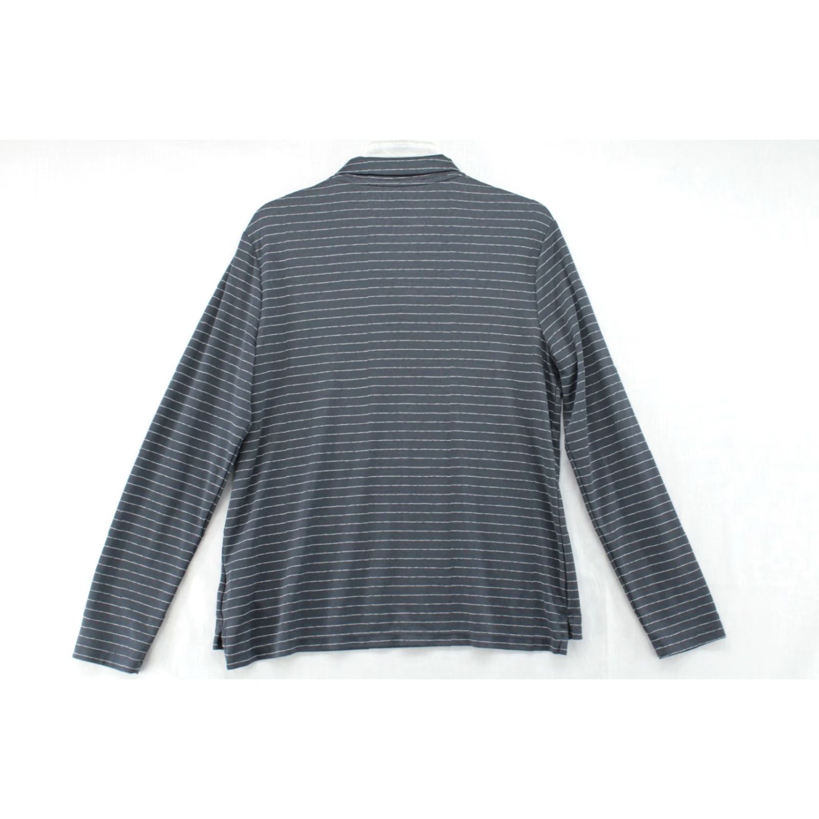 Nike Nike Polo Shirt Women L Gray Striped Golf Fit Dry Long Sleeve Collared EUC Size L / US 10 / IT 46 - 5 Thumbnail