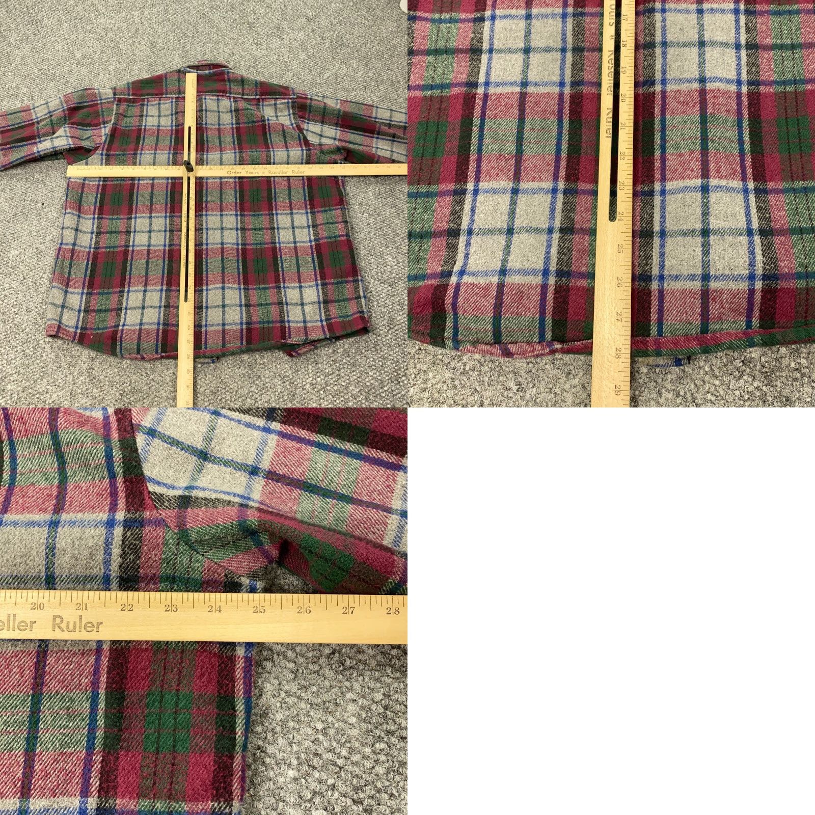 Vintage VINTAGE Five Brother Shirt Flannel Button-Up Plaid Oversized Heavyweight XL Red Men's Shirt - Five Brothers, Plaid, 1970s-80s vibe, Workwear, Casual Size US XL / EU 56 / 4 - 8 Thumbnail