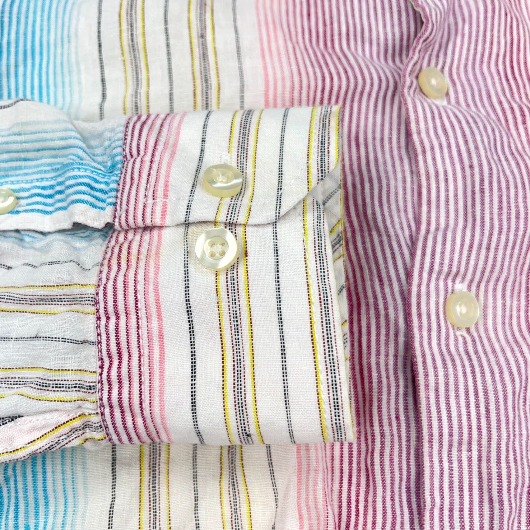 Tommy Bahama Tommy Bahama Shirt Men Large Pink Striped Linen Button-Up Size US XL / EU 56 / 4 - 4 Thumbnail