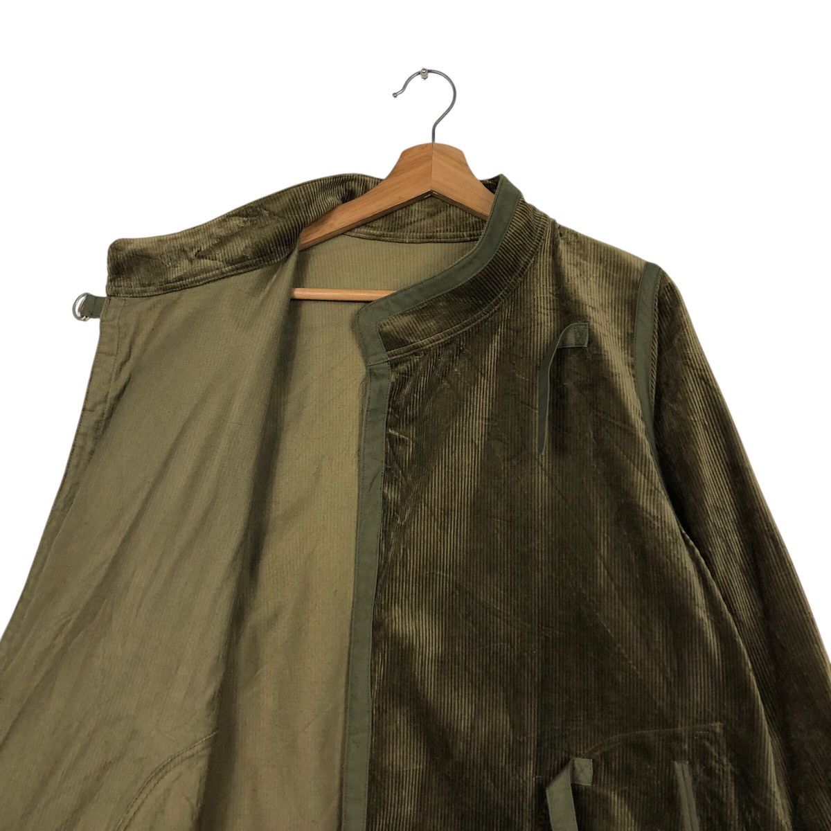 Issey Miyake 📌Vintage Long Jacket Corduroy Rain Pearl Hidden Collar Size US M / EU 48-50 / 2 - 14 Thumbnail