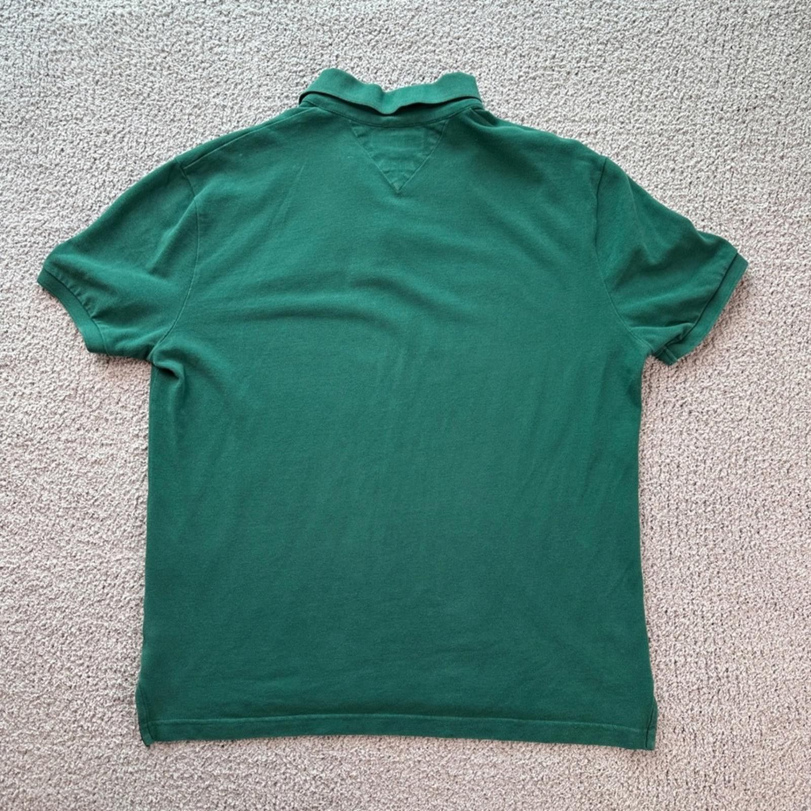 Tommy Hilfiger Tommy Hilfiger Men's Green Regular Fit Polo Shirt XL Logo Size US XL / EU 56 / 4 - 4 Thumbnail