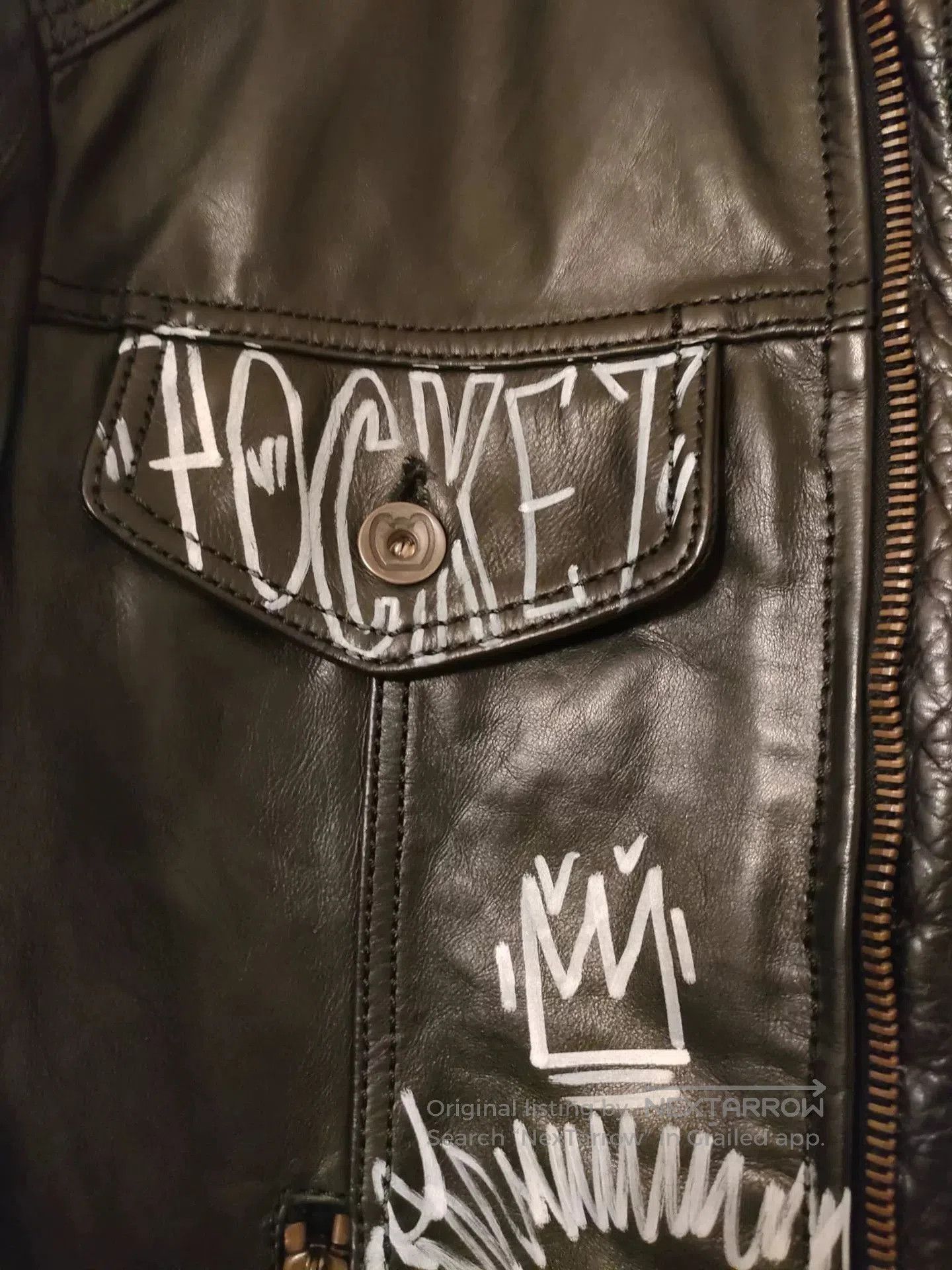 Patrizia Pepe hand-painted leather jacket by Patrizia Pepe. Size US M / EU 48-50 / 2 - 8 Thumbnail
