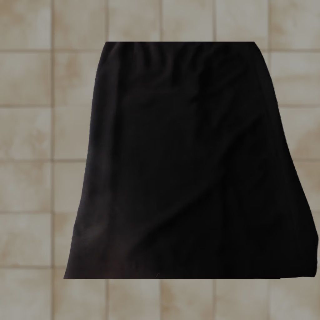 Essentials Jones Wear Skirt Womens 16 Black A-Line Knee Length Zip Knee Length Black Art Vintage: No Size 38" / US 16 / IT 52 - 1 Thumbnail