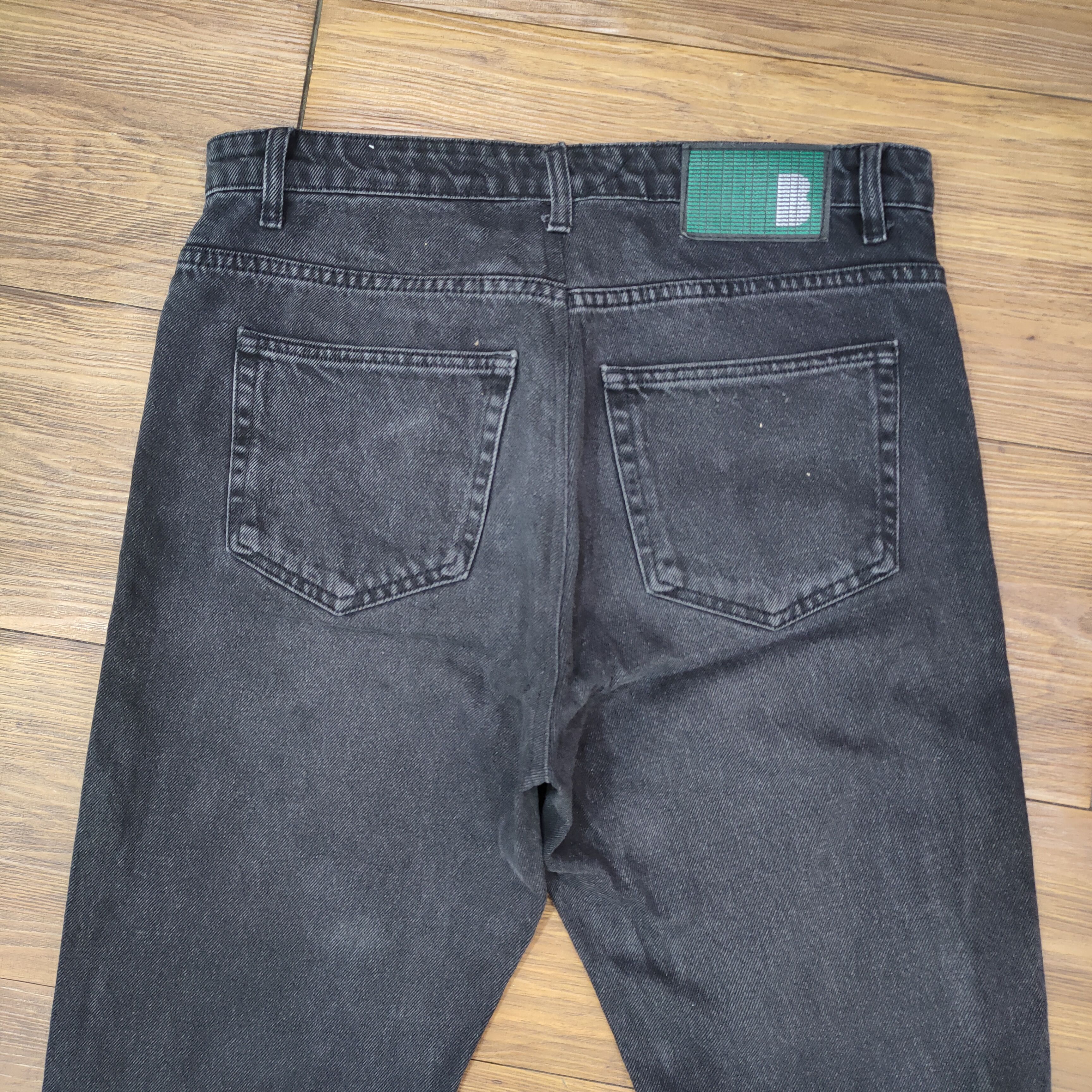 Bershka VINTAGE BERSHKA FADED BLACK RIPPED DENIM JEANS PANTS Size US 34 / EU 50 - 10 Thumbnail