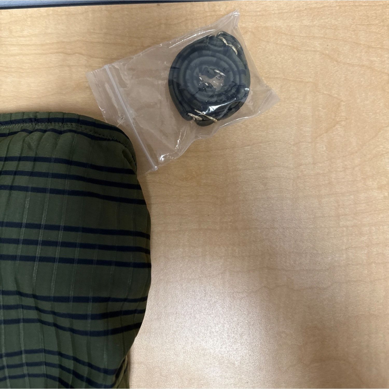 Other Olive Green Strapless Plaid One-Piece Swimsuit With Side Tie Size S / US 4 / IT 40 - 4 Thumbnail