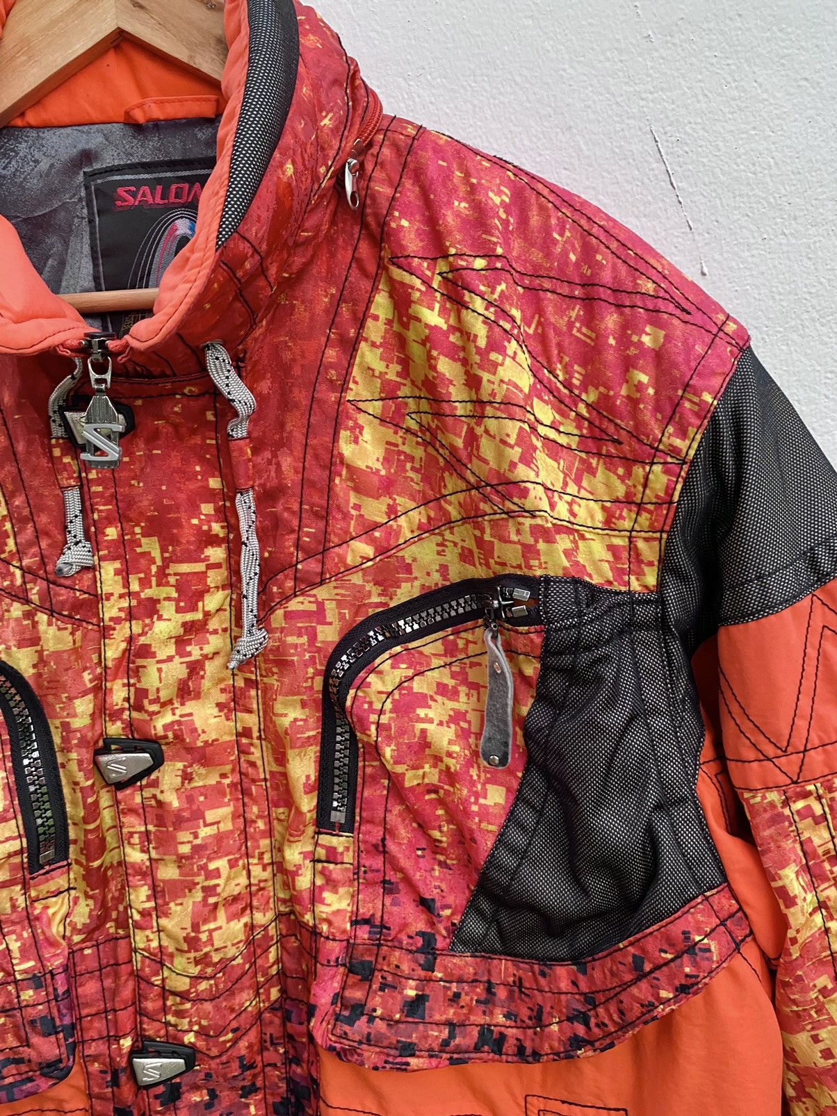 Salomon × Vintage Vintage Salomon Bomber Fire Jacket Size US L / EU 52-54 / 3 - 6 Thumbnail