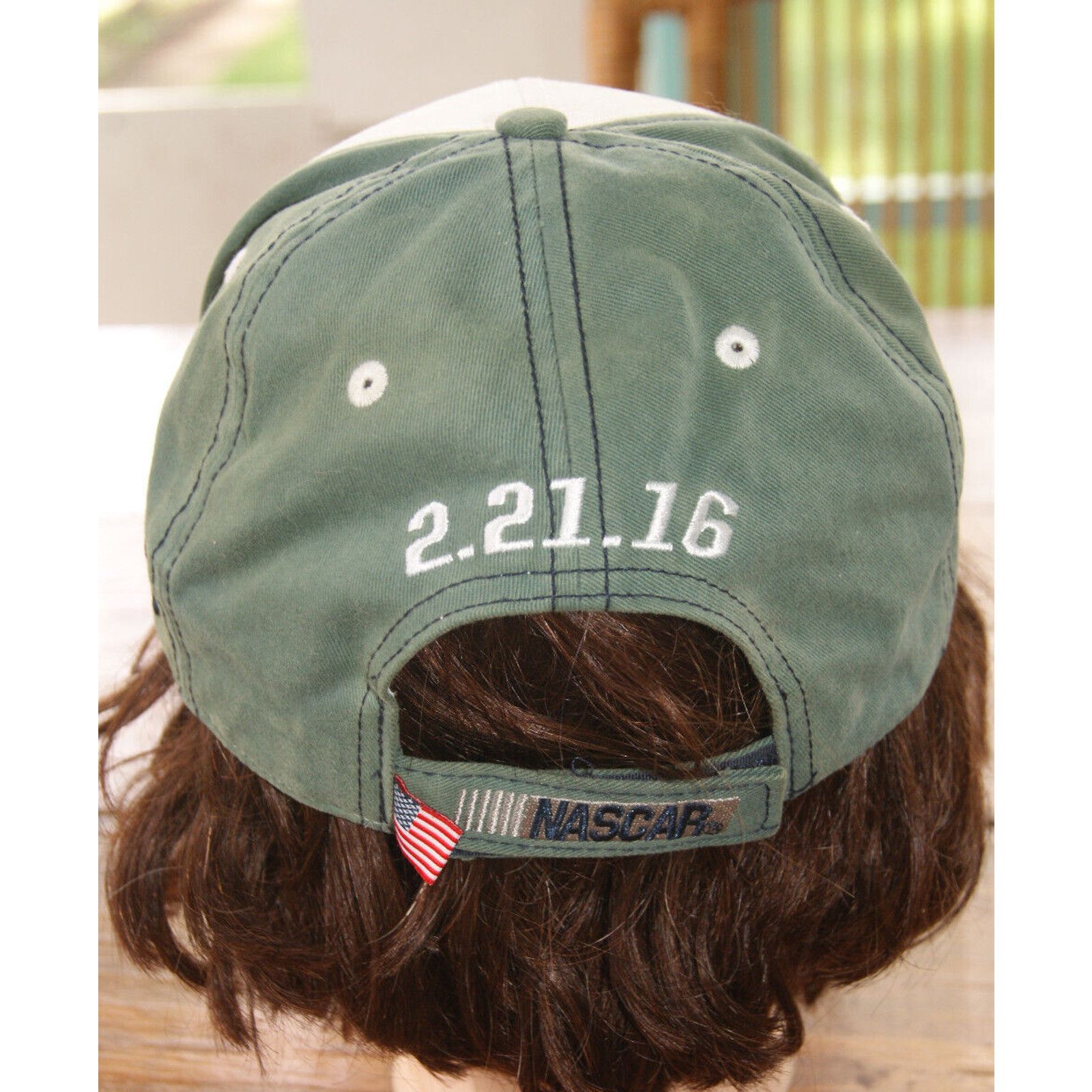 NASCAR Daytona 500 2016 USA Flag All Over Bill Print NASCAR Hat Cap Size ONE SIZE - 4 Thumbnail