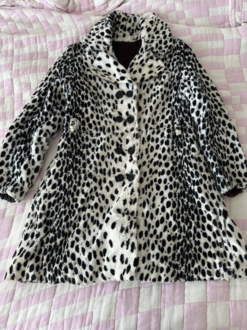 Vintage 1960s Dalmation Print Double Breasted Jacket Size M / US 6-8 / IT 42-44 - 4 Thumbnail
