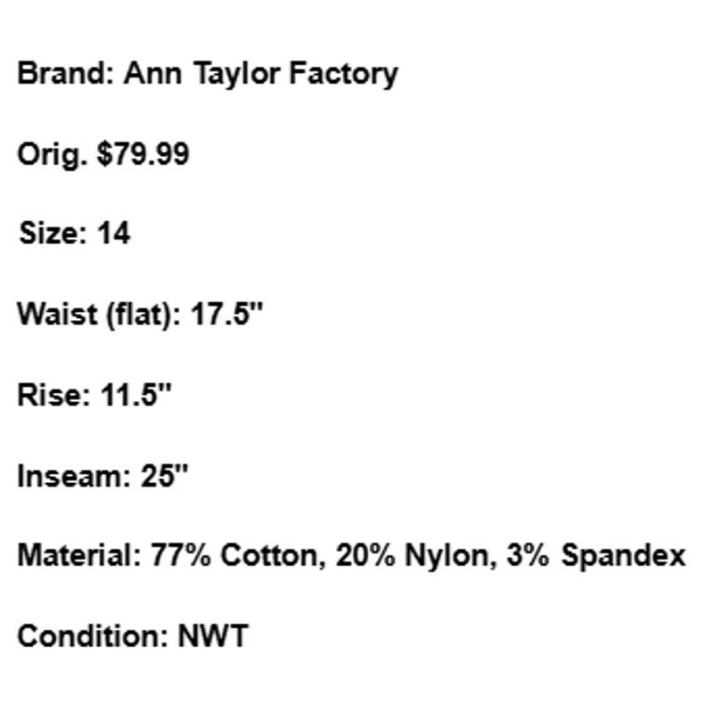 Ann Taylor NWT Ann Taylor Pants High Rise Striped Blue White Ankle 14 Size 36" / US 14 / IT 50 - 5 Thumbnail