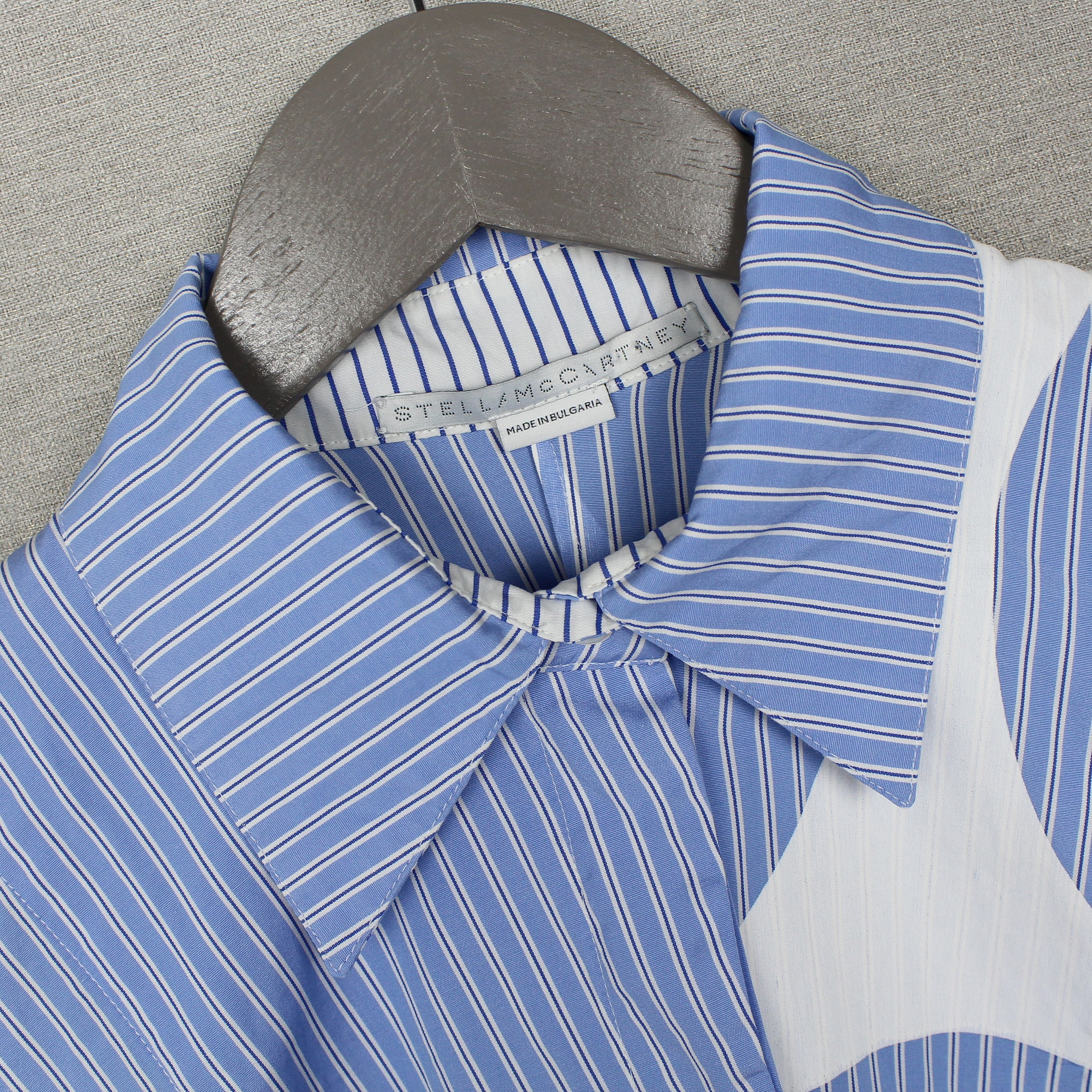Stella McCartney Stella McCartney Asymmetric Striped Longsleeve Blouse 40 M L Size S / US 4 / IT 40 - 10 Thumbnail