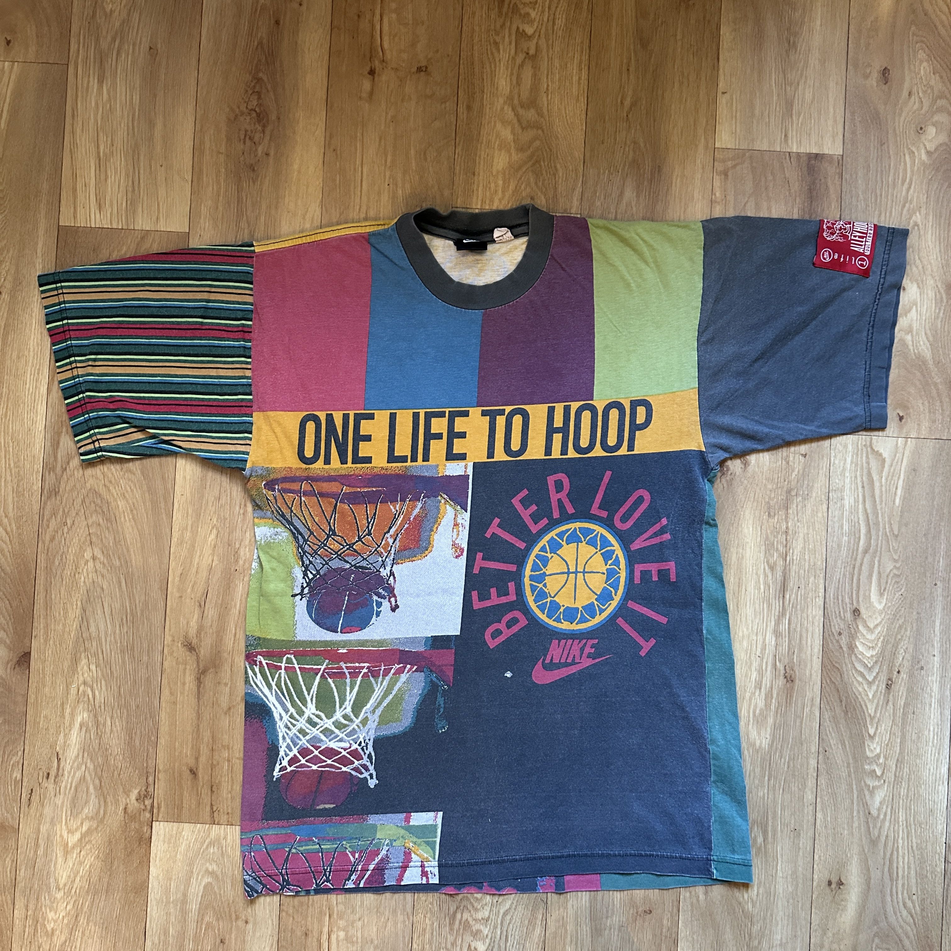 NBA VTG 90s Nike One Life To Hoop Basketball NBA T-Shirt M Size US M / EU 48-50 / 2 - 1 Thumbnail