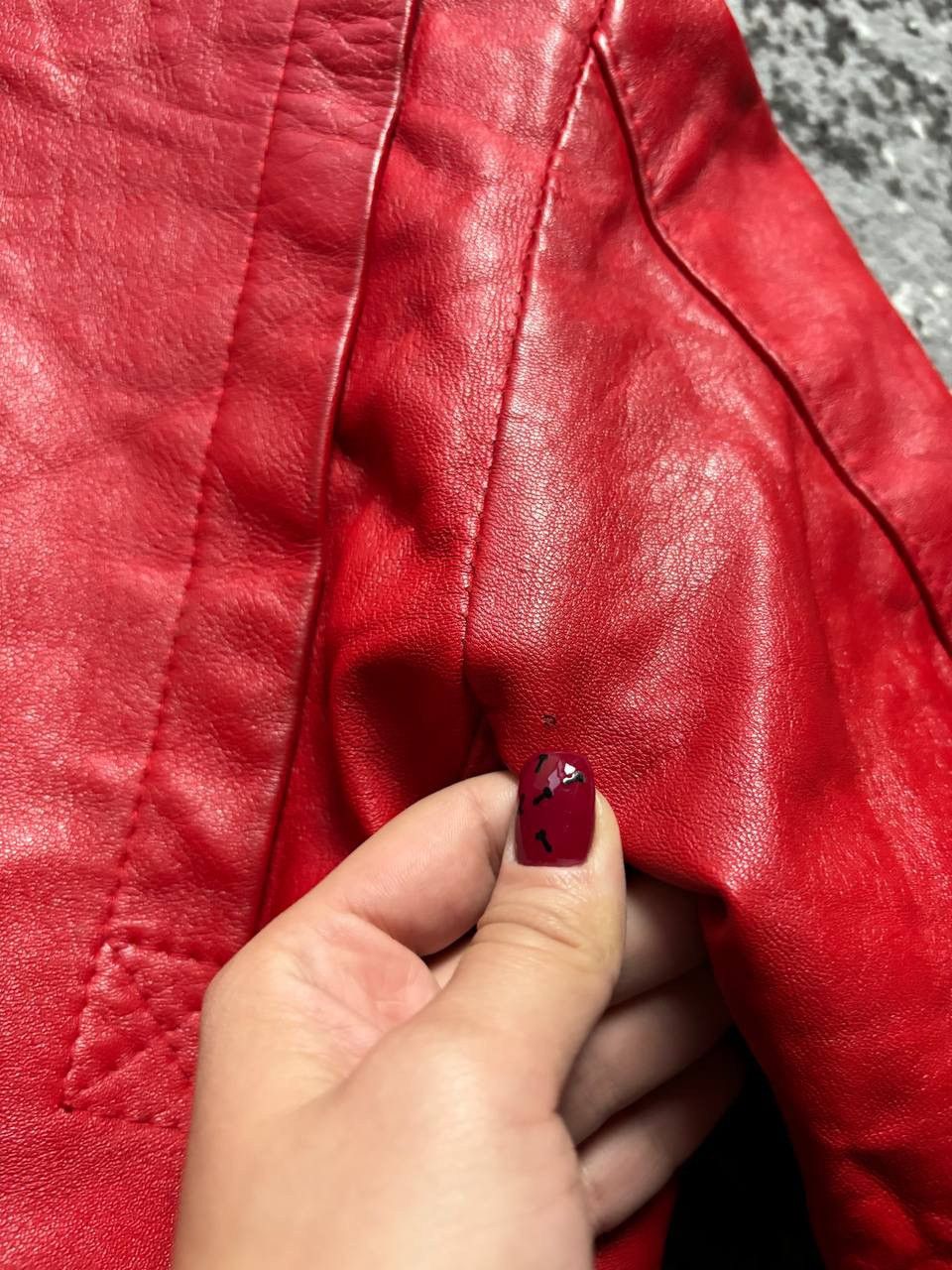 Vera Pelle × Vintage Vintage Y2K Red Leather Vera Pelle Italy Motorcycle Jacket Size M / US 6-8 / IT 42-44 - 12 Thumbnail