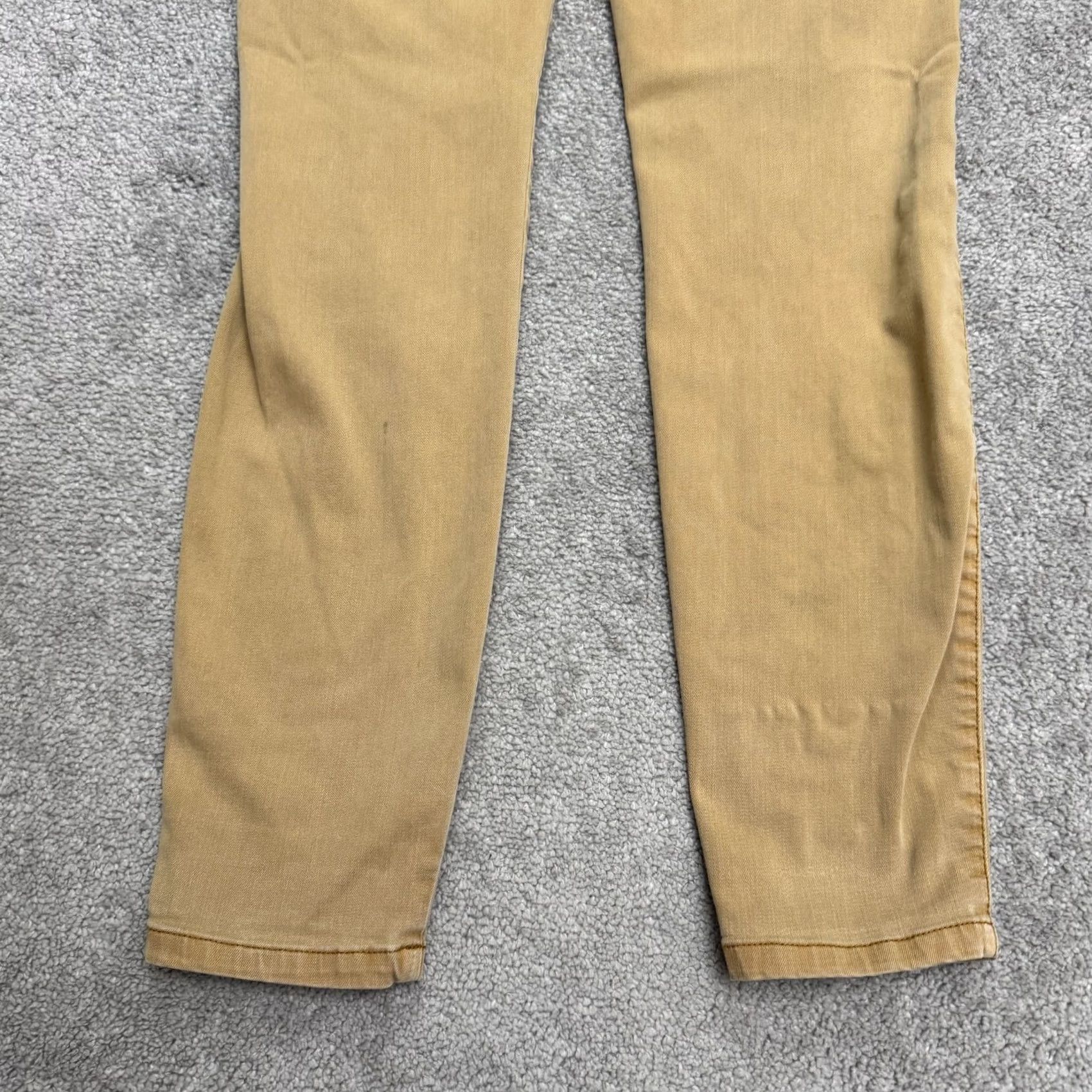 Vintage Cream Jeans Womens Skinny Cargo Denim 27 Tan Brown High Rise Stretch Pocket City Streetwear Vintage No Size 27" / US 4 / IT 40 - 3 Thumbnail