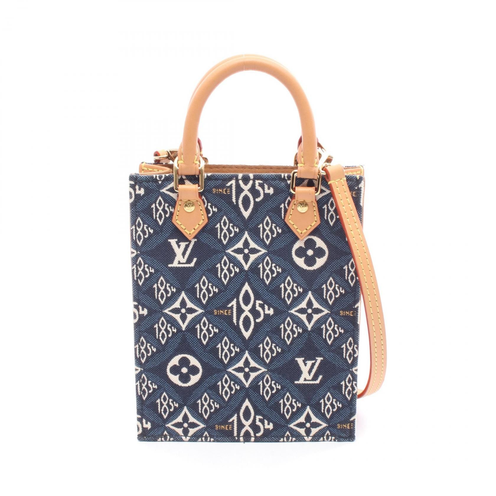 Louis Vuitton Louis Vuitton Louis Vuitton Petit Sac Plat Monogram Jacquard Handbag Textile Handbag M80288 DUTY FREE for USA Size ONE SIZE - 1 Thumbnail