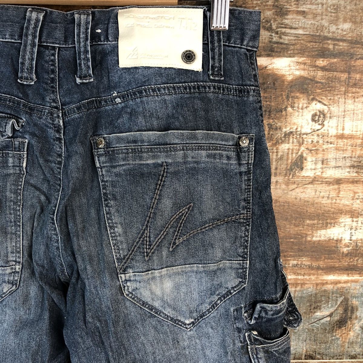 Japanese Brand Iz Frontier Blue Multipocket ripped Denim Pants #A2162 Size US 29 - 19 Thumbnail