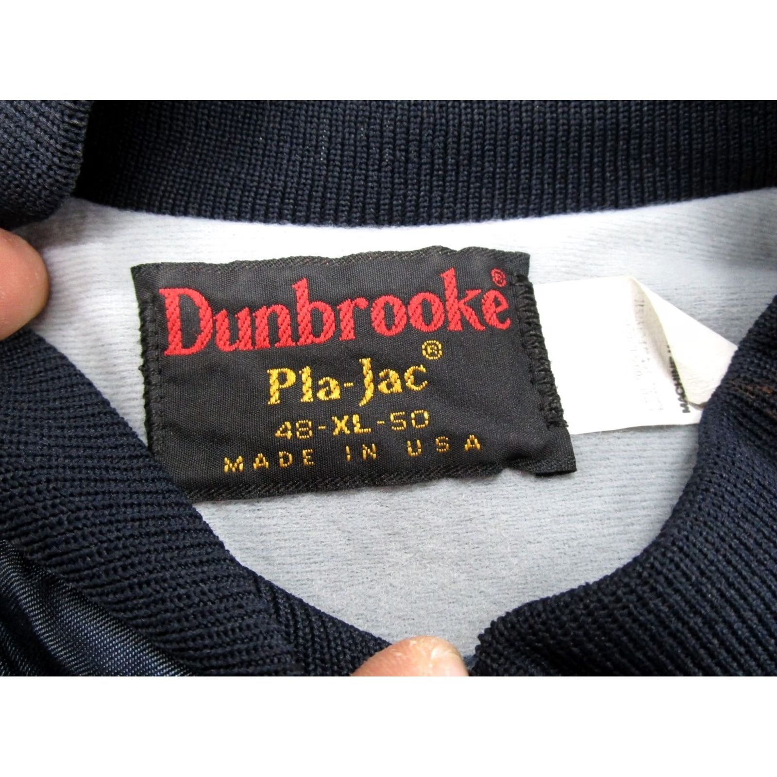 Dunbrooke VINTAGE Dunbrooke Jacket Bomber Coat Satin Nylon Blue XL Men United States USA Pattern Solid Logo Size US XL / EU 56 / 4 - 4 Thumbnail