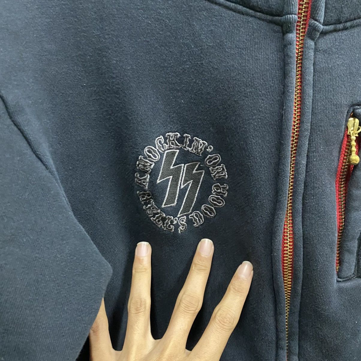 If Six Was Nine Knockin’ On Hell’s Door Skull Flight Japanese Punk hoodie Size US S / EU 44-46 / 1 - 11 Thumbnail