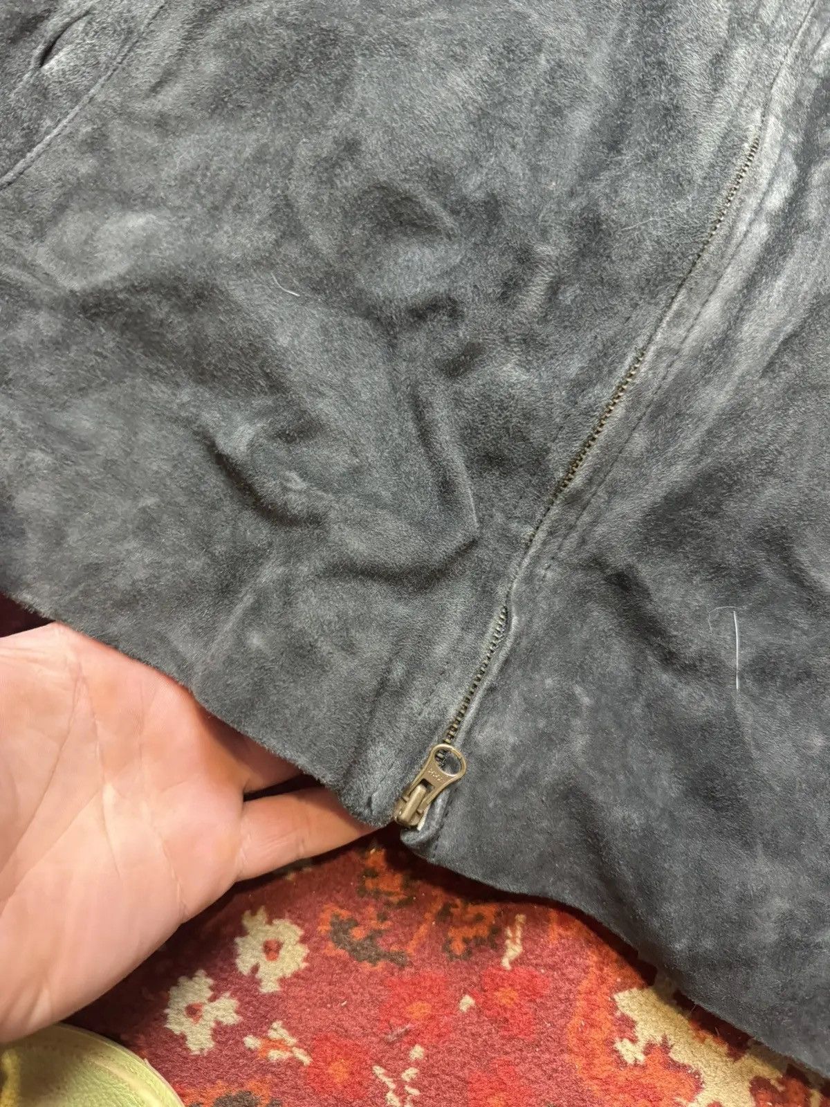 Vintage Vintage Y2K Black Leather Suide Opium Hearts Style Jacket Size US XL / EU 56 / 4 - 4 Thumbnail
