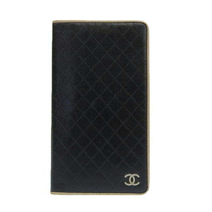 Chanel CHANEL Leather Cocomark Notebook Cover Black Ladies
