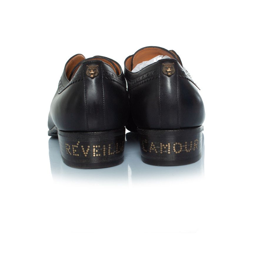 Gucci Gucci, Lace up brocade with gold studded heel Size US 10.5 / EU 43-44 - 3 Thumbnail