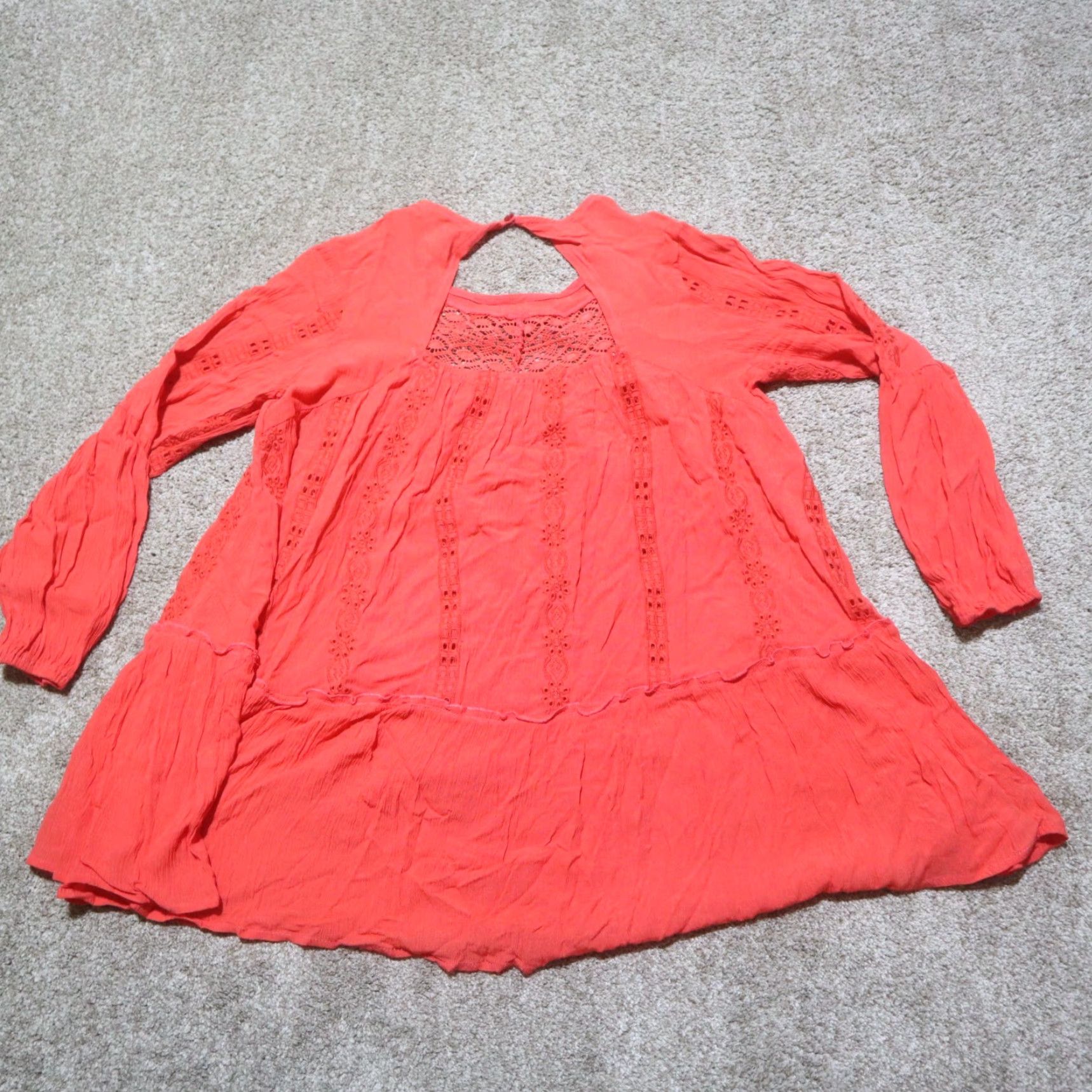 Pinko Adiva Shirt Pink Lace Long Sleeve Top Adult S Small Womens Pink Floral Rayon Blend Lace Accents Ruffle 90s Size S / US 4 / IT 40 - 6 Thumbnail