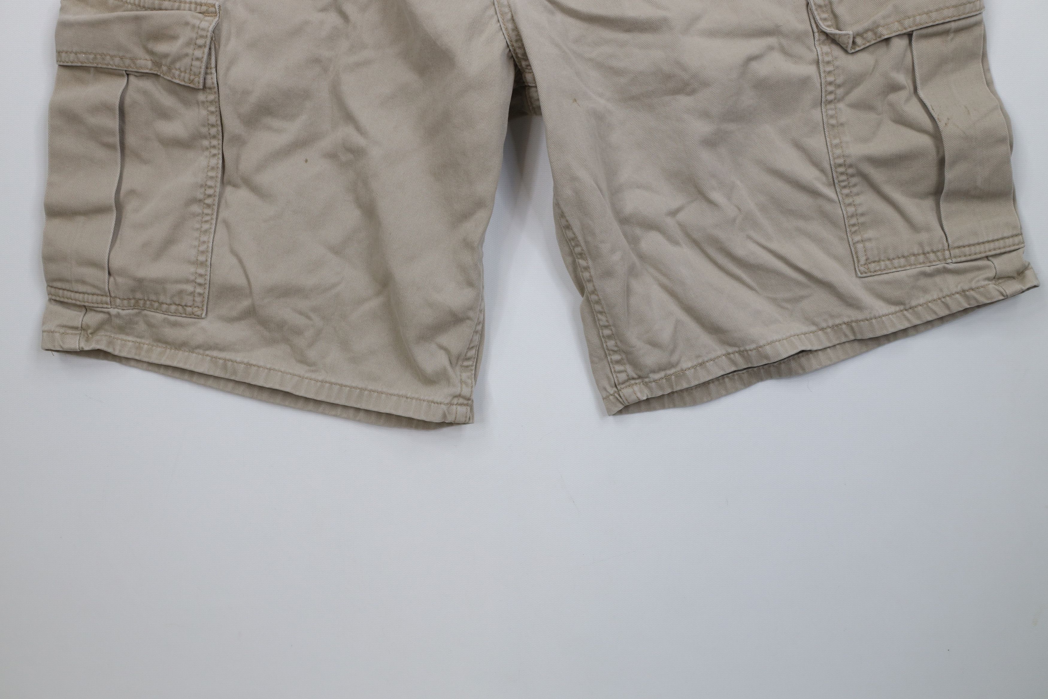 Levi's Vintage 90s Levis SilverTab Baggy Fit Cargo Shorts Beige Size US 34 / EU 50 - 4 Thumbnail