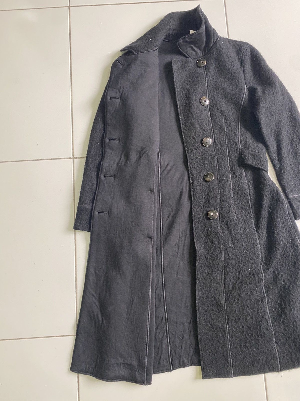 Armani Armani Collezioni Wool Trench coat Patchwork Size S / US 4 / IT 40 - 4 Thumbnail
