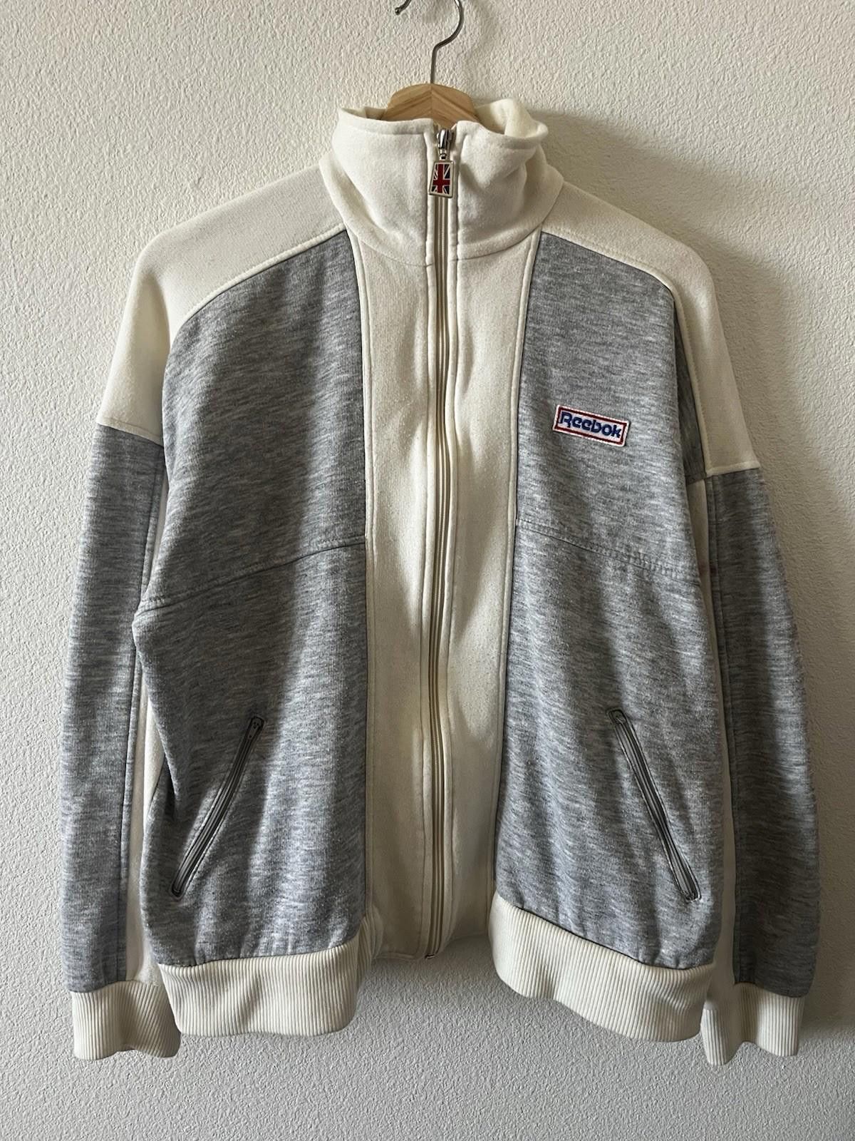 Reebok Vintage 90s Reebok Vector Track Jacket Cream Gray Union L Size US L / EU 52-54 / 3 - 1 Thumbnail