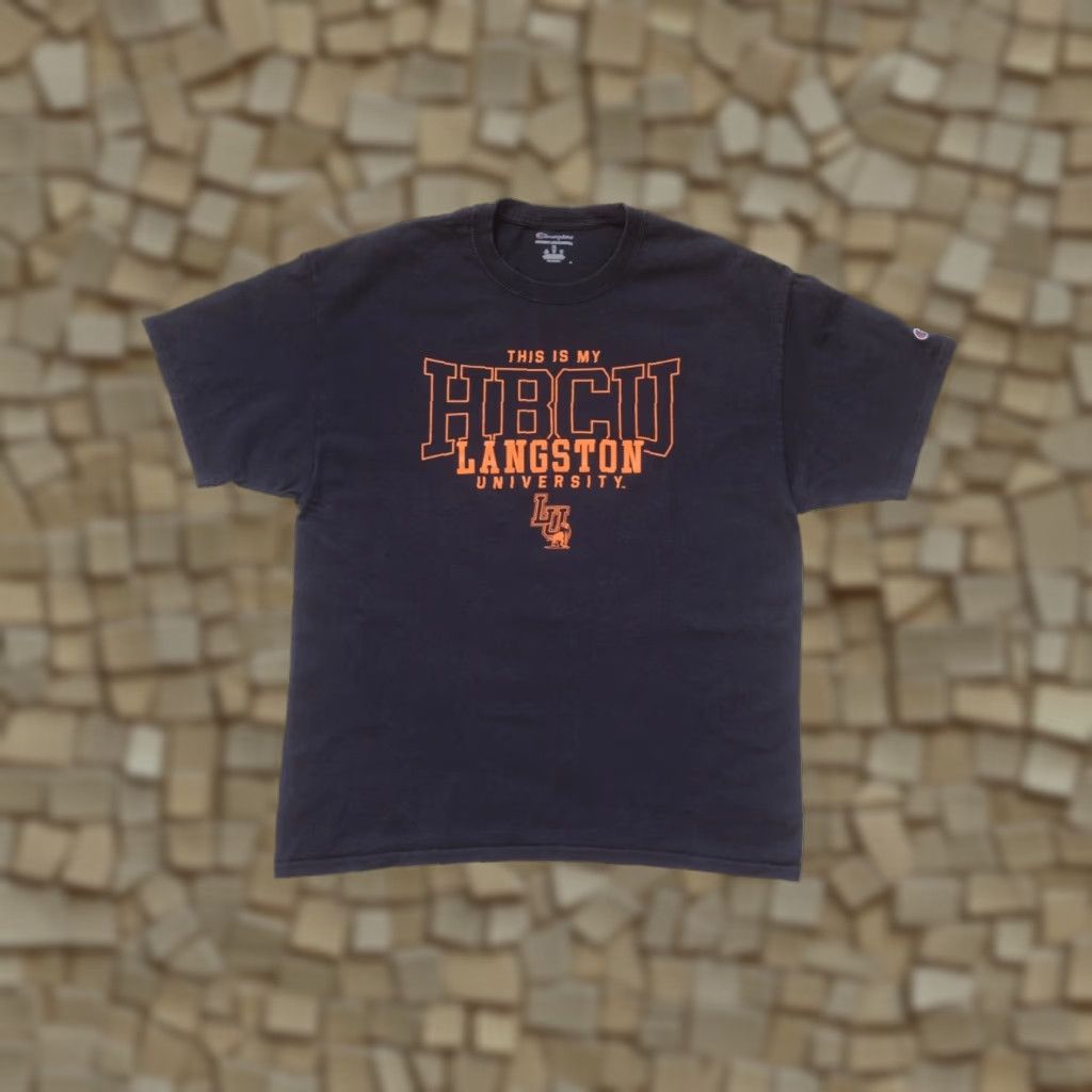Champion CHAMPION T SHIRT HBCU LANGSTON UNIVERSITY OKLAHOMA BLUE Men XL 2019 University T Shirt Short Sleeve Crew Neck Cotton Vintage No Size US XL / EU 56 / 4 - 1 Thumbnail