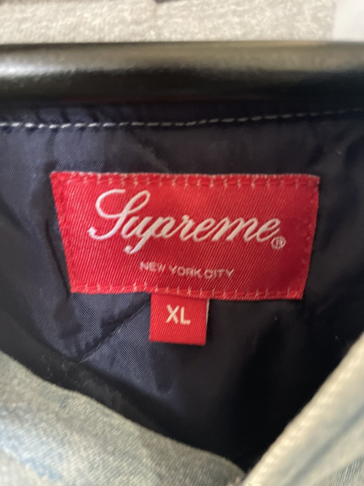 Supreme Supreme Fleece Hooded Denim Shirt Jacket Size US XL / EU 56 / 4 - 5 Thumbnail