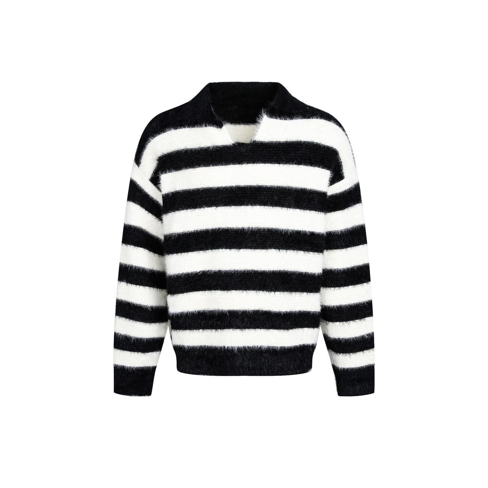Vintage Stripe Needle-Knit Sweater | Relaxed Vintage Pullover Size US M / EU 48-50 / 2 - 1 Thumbnail