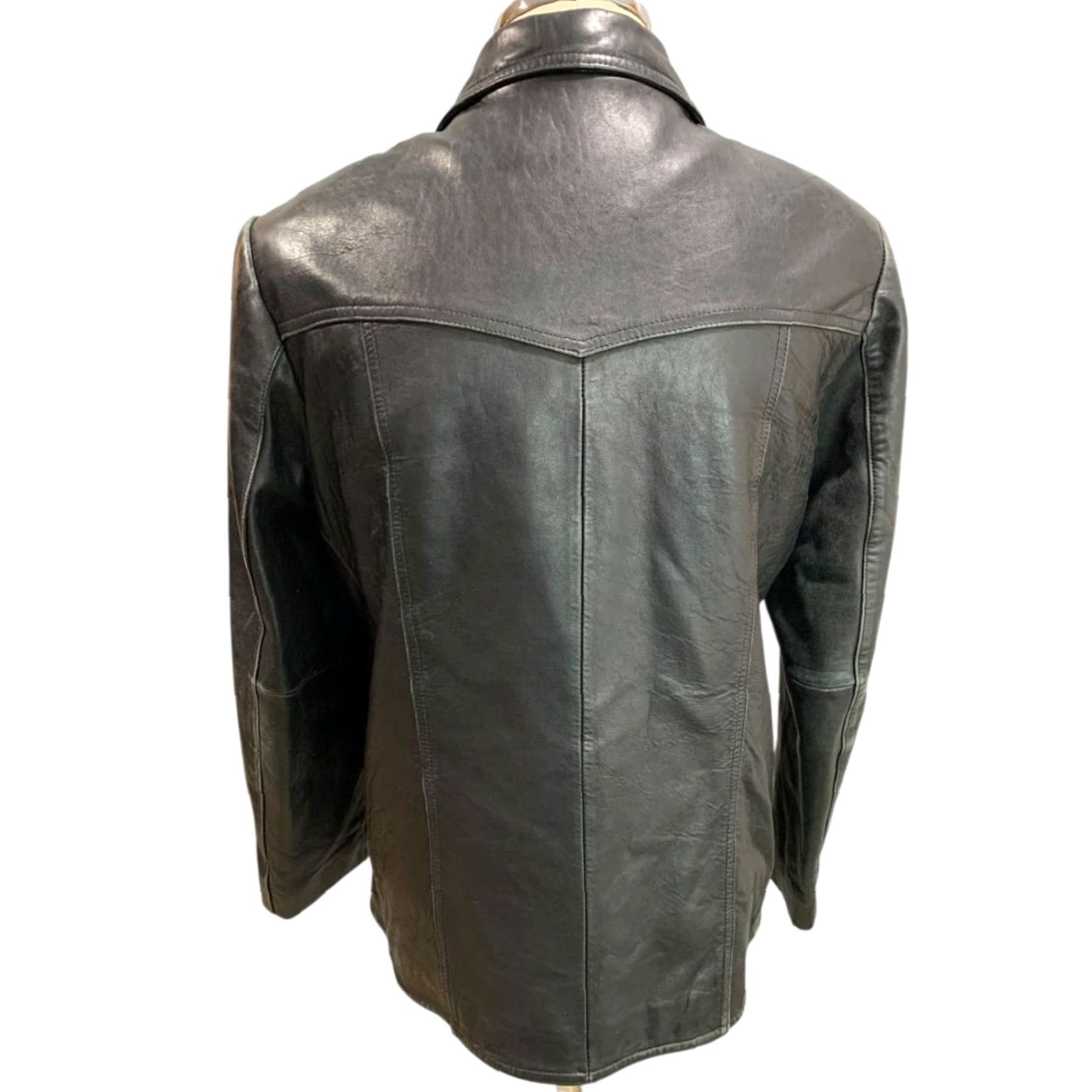Skin VINTAGE Adler Collection Womens Jacket Coat Lamb Skin Black Zip Up Large L Size L / US 10 / IT 46 - 4 Thumbnail