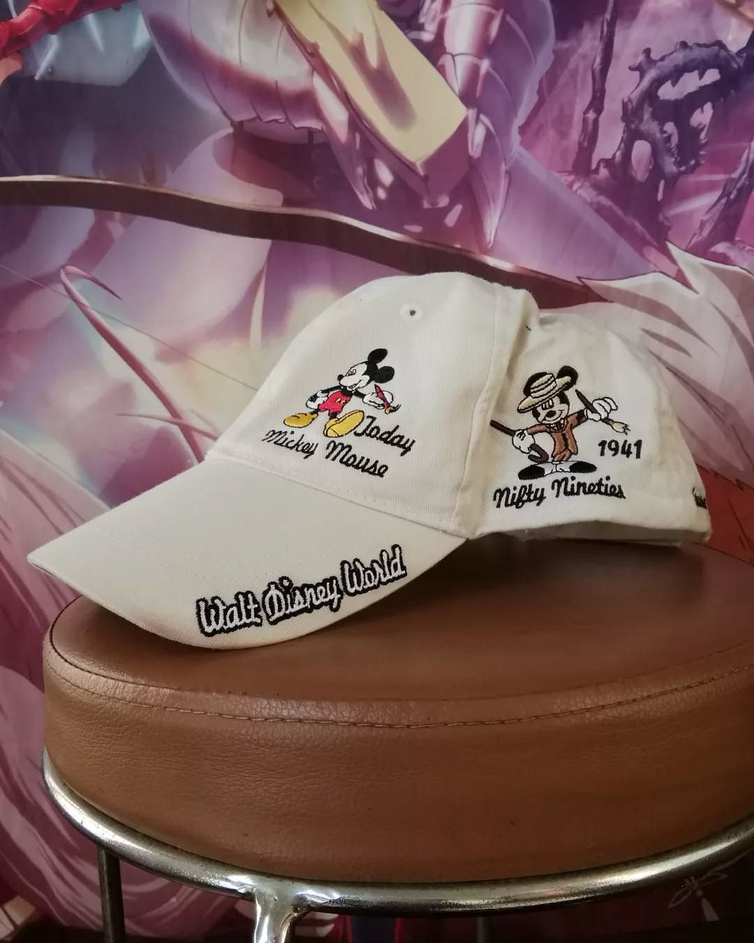 Disney Vintage Disney Mickey Mouse Embroidery White Cap Size ONE SIZE - 1 Thumbnail