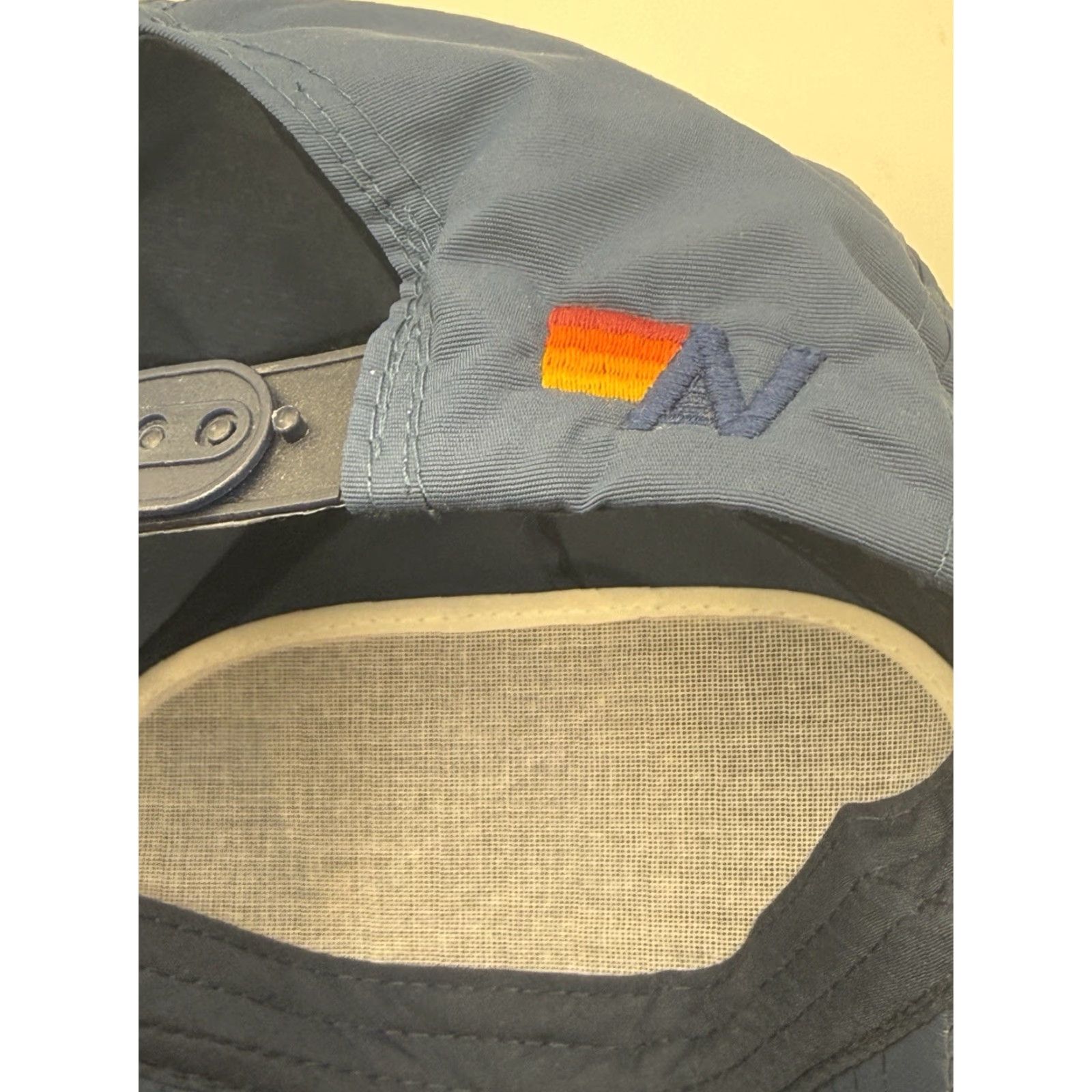 Aviator Nation Aviator Nation Hat Adults One Size Blue Smiley/ Happy Face Patch Snapback Size ONE SIZE - 6 Thumbnail