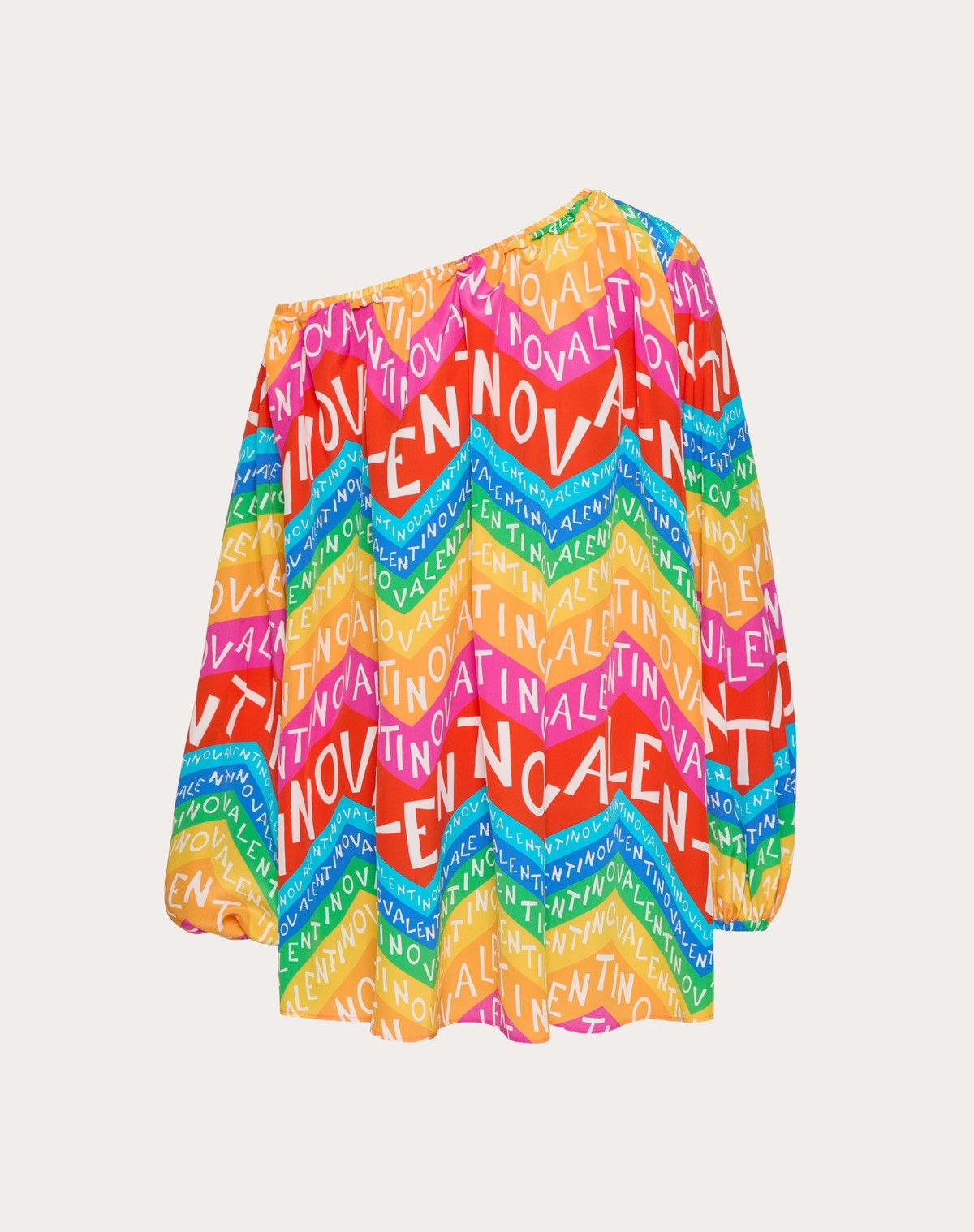 Valentino o1s1wg110525 Crepe De Chine Short Dress in Multicolor Size S / US 4 / IT 40 - 1 Thumbnail