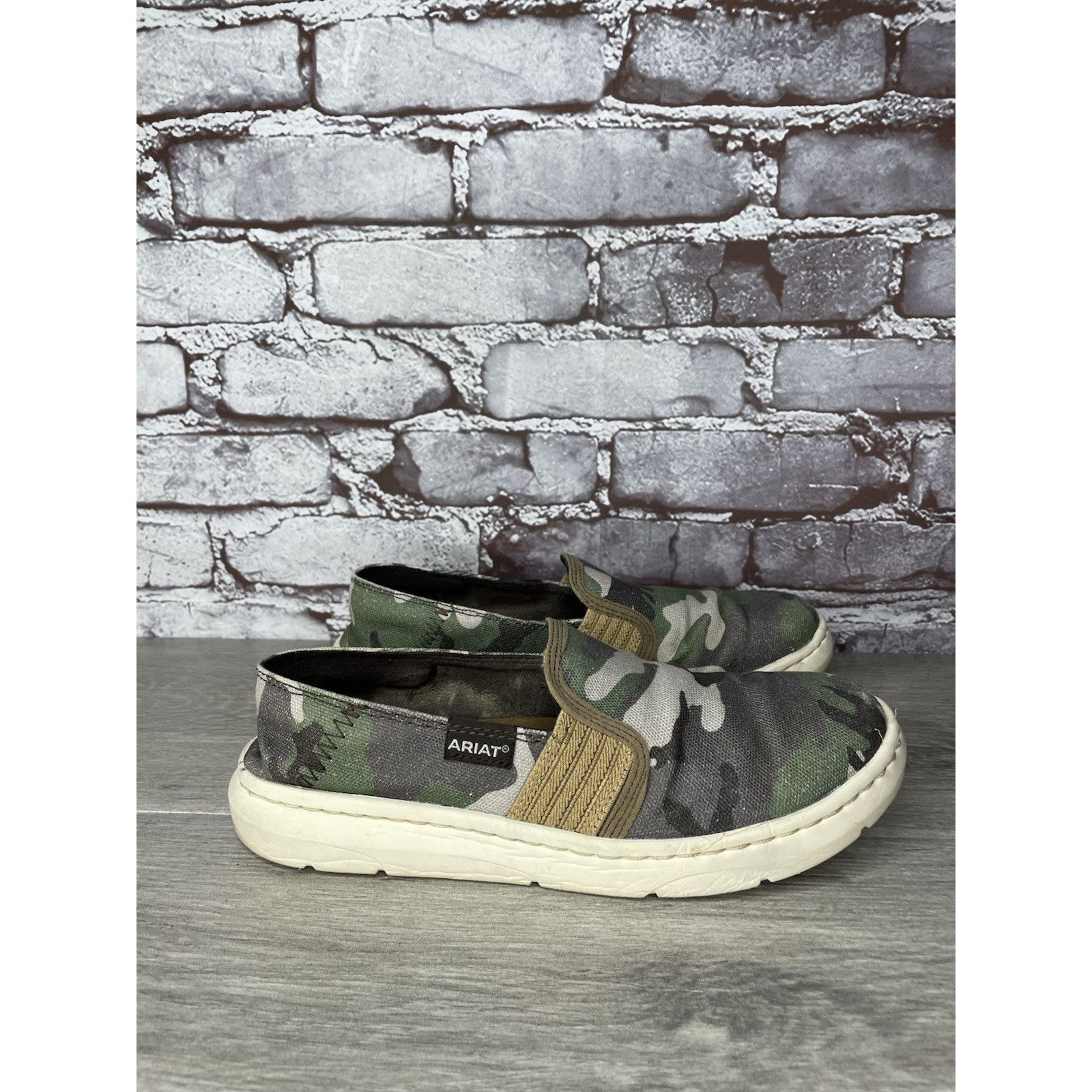 Ariat Ariat Cruiser Camo Green Brown Canvas Fabric Slip On Shoes W Size US 7.5 / IT 37.5 - 14 Thumbnail
