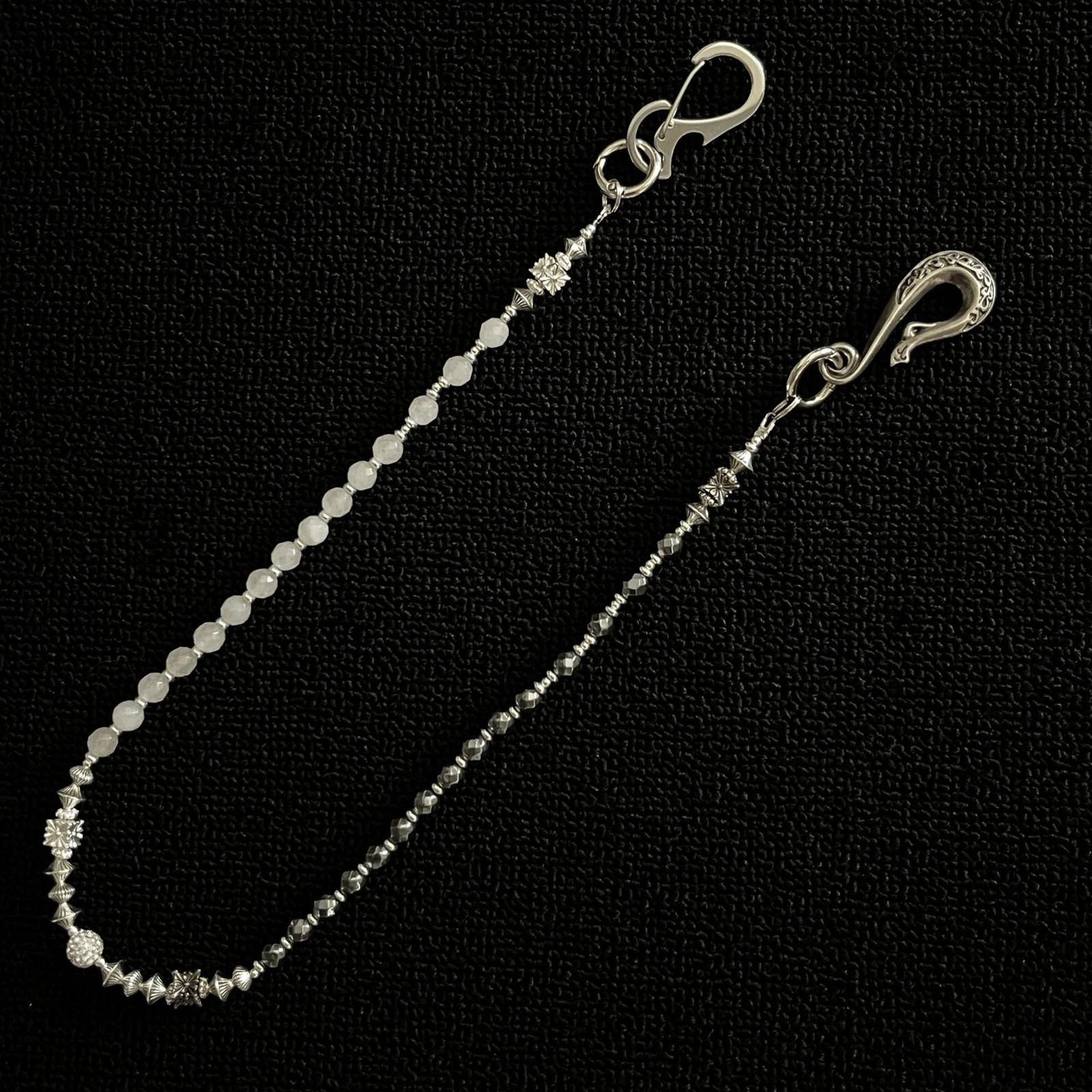 Jewelry Silver and Black Beaded Men's Chain Accessory Size ONE SIZE - 2 Thumbnail