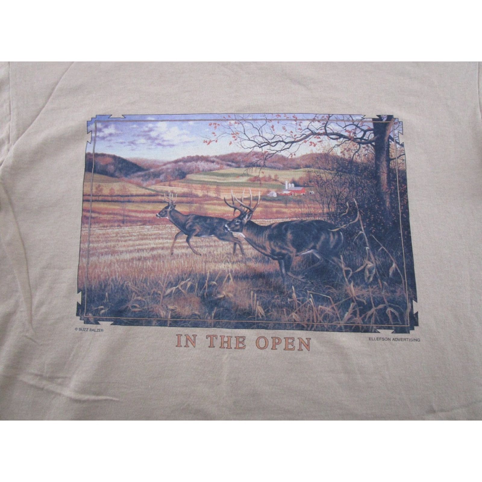 Gildan VTG Y2K In The Open Deer Hunting Rut Buck Graphic Farming T-Shirt Mens XL Size US XL / EU 56 / 4 - 2 Thumbnail