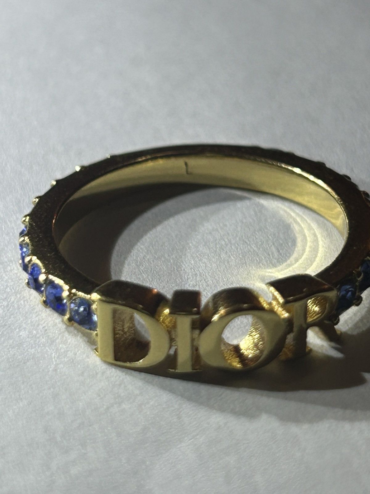 Dior Christian Dior DIO(R)EVOLUTION RING Gold-Finish Metal Blue Size ONE SIZE - 12 Thumbnail