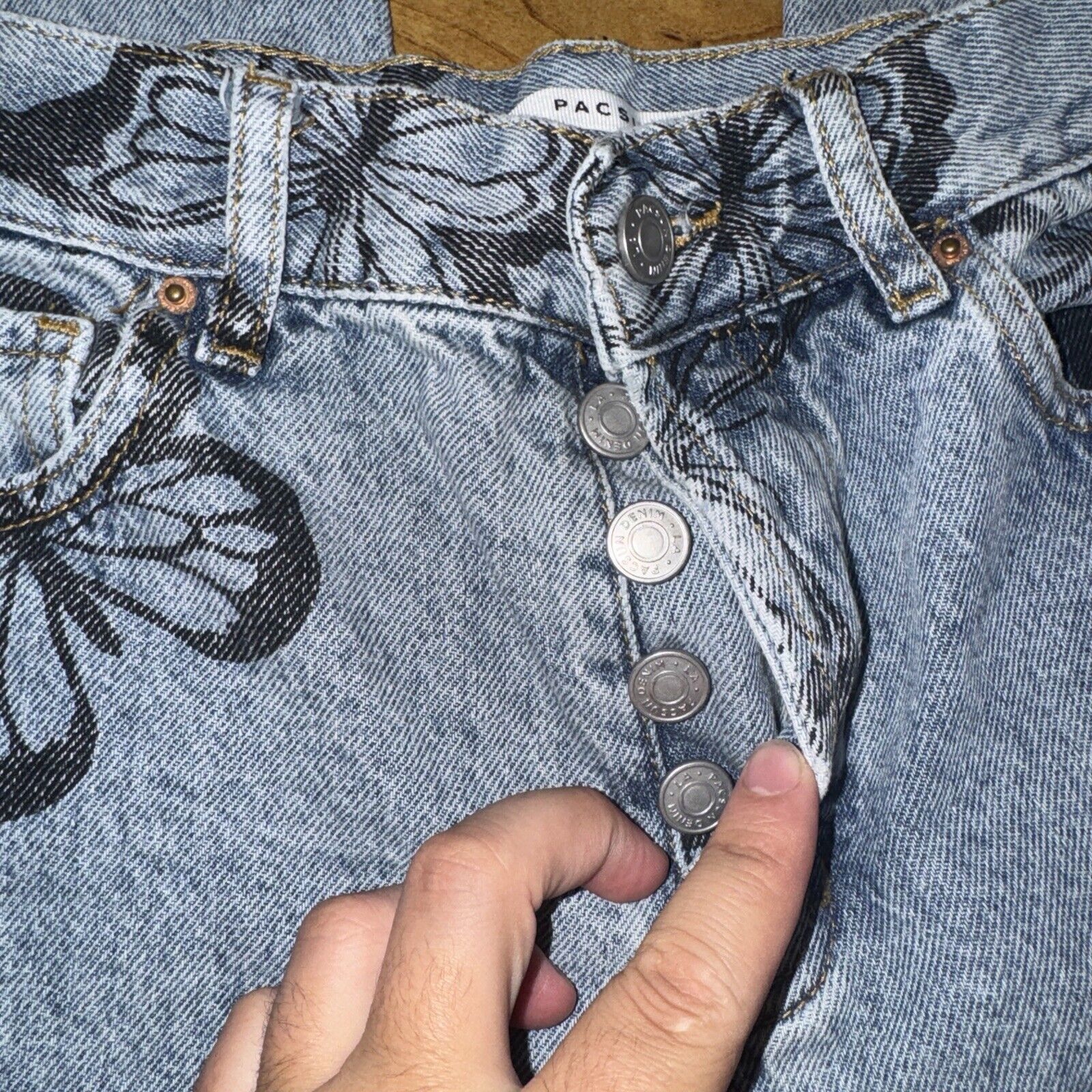 Pacsun Pacsun Denim Jeans W Butterfly’s High Rise Straight 24x28 Size 24" / US 00 / IT 34 - 4 Thumbnail