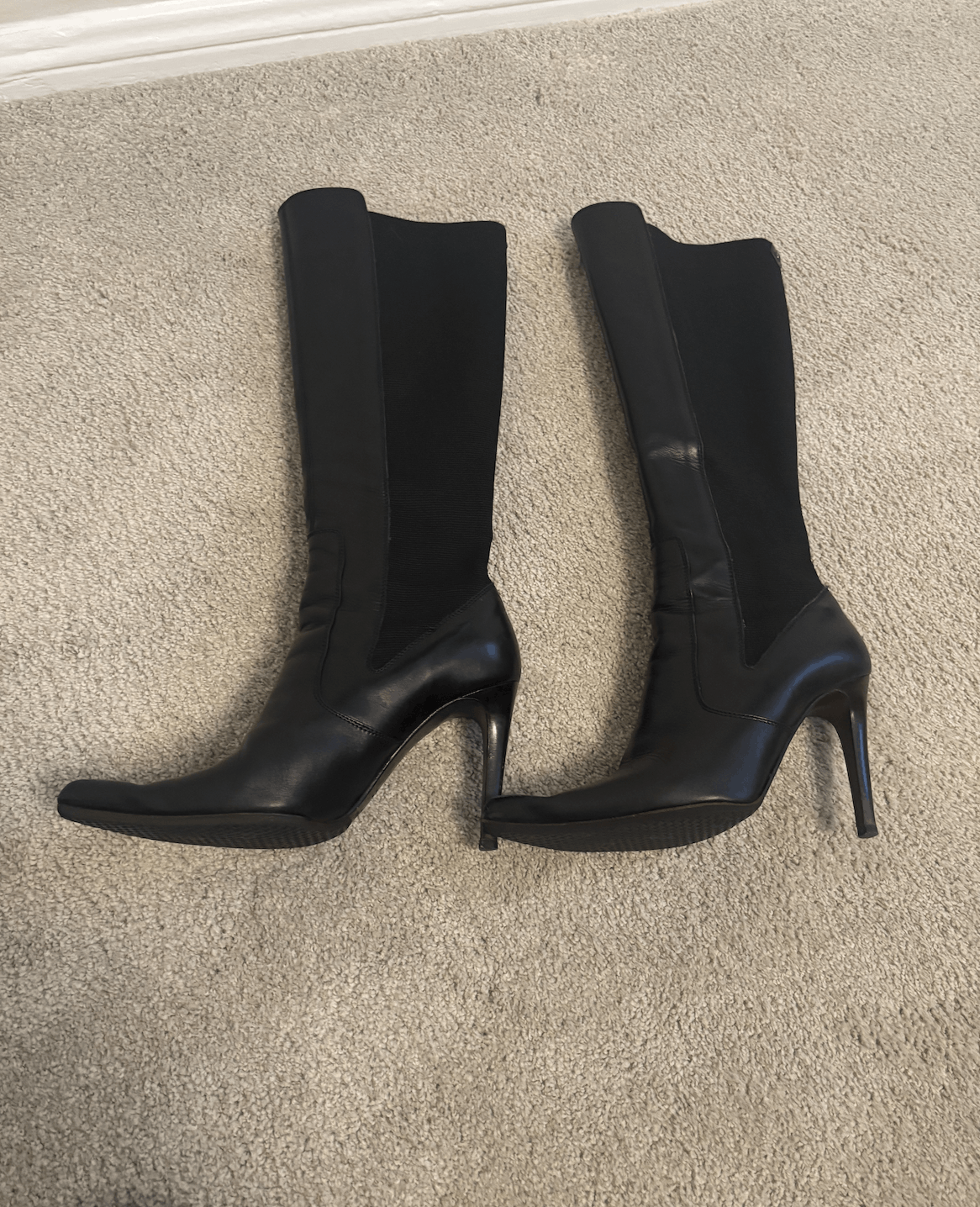 Yves Saint Laurent Yves Saint Laurent Black Leather Boots Stiletto Vintage Size US 6.5 / IT 36.5 - 3 Thumbnail