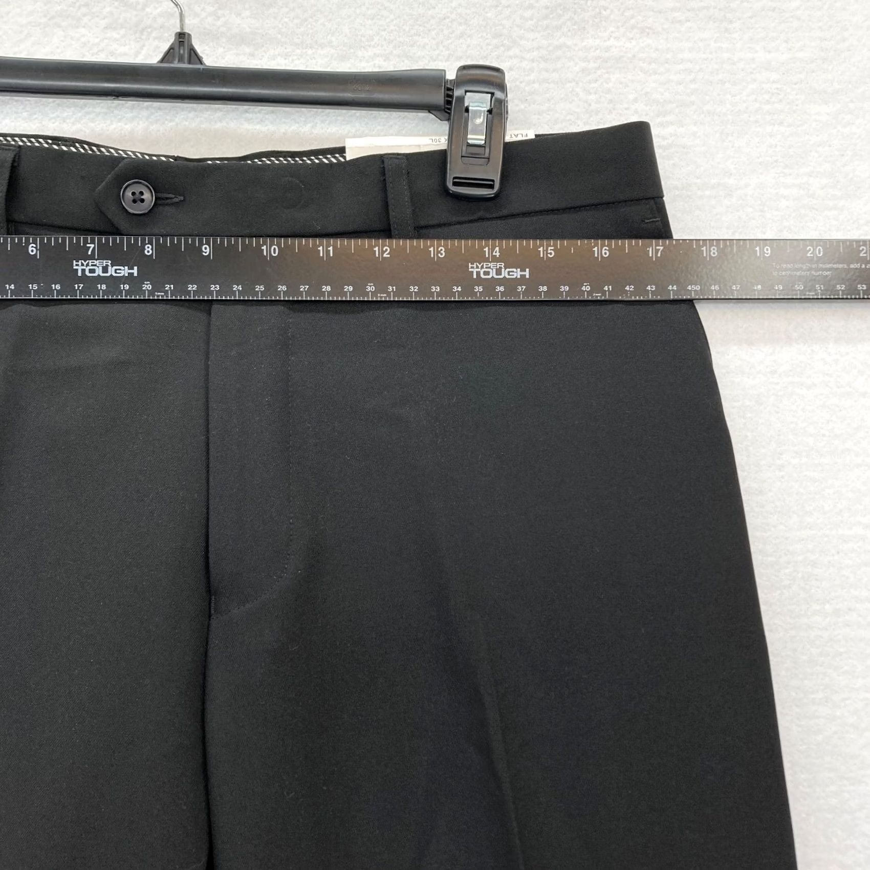 Izod IZOD Dress Pants Mens 34x30 Regular Fit Straight Black Flat Front Stretch Pants Size US 34 / EU 50 - 5 Thumbnail