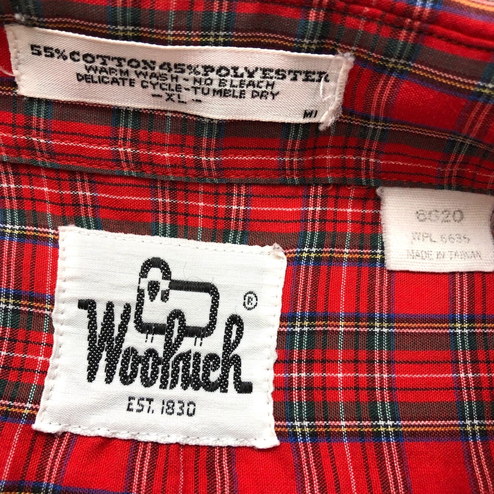 Vintage VINTAGE Woolrich Button-Up Shirt Men XL Long Sleeve Plaid Red White Green Shirt Size US XL / EU 56 / 4 - 4 Thumbnail