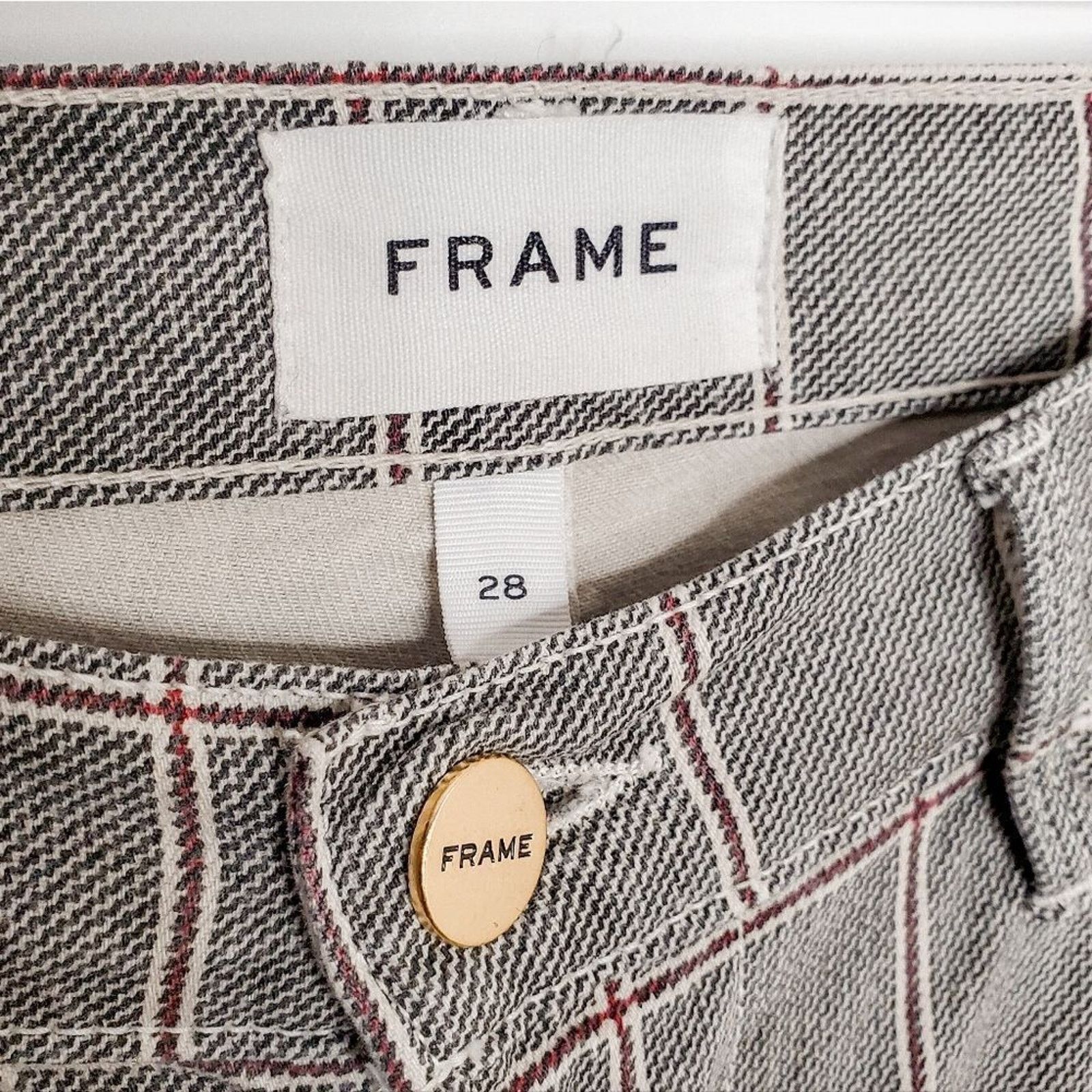 Frame Frame Gray Le High Skinny Crop Window Pane Plaid Skinny Pant Size 28" / US 6 / IT 42 - 5 Thumbnail