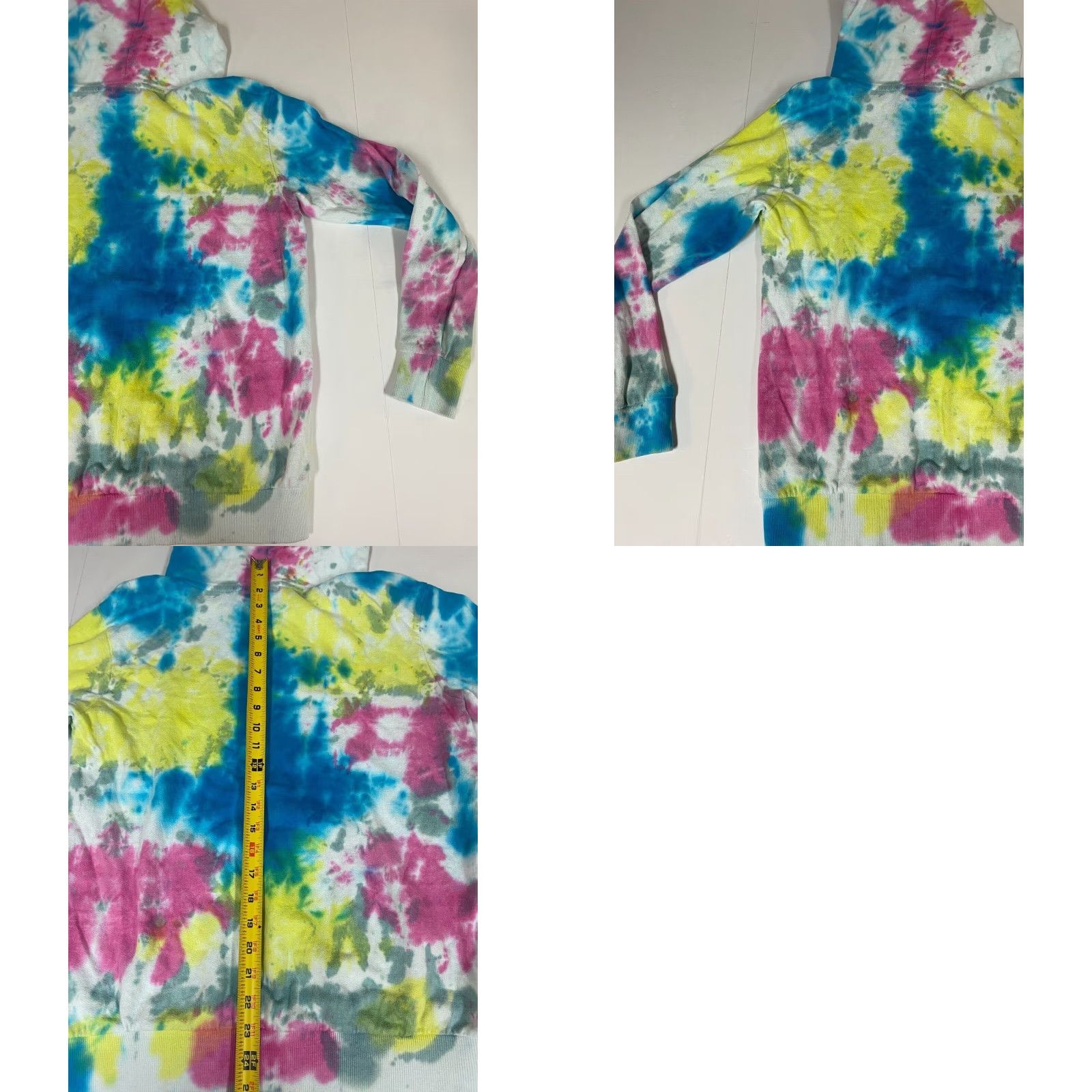 Vintage Good Vibes Womens Sweater Medium Tie Dye Rue21 Pullover Crew Neck Bell Sleeve Blue Knit Pullover Women Fashion 90s? Size M / US 6-8 / IT 42-44 - 8 Thumbnail