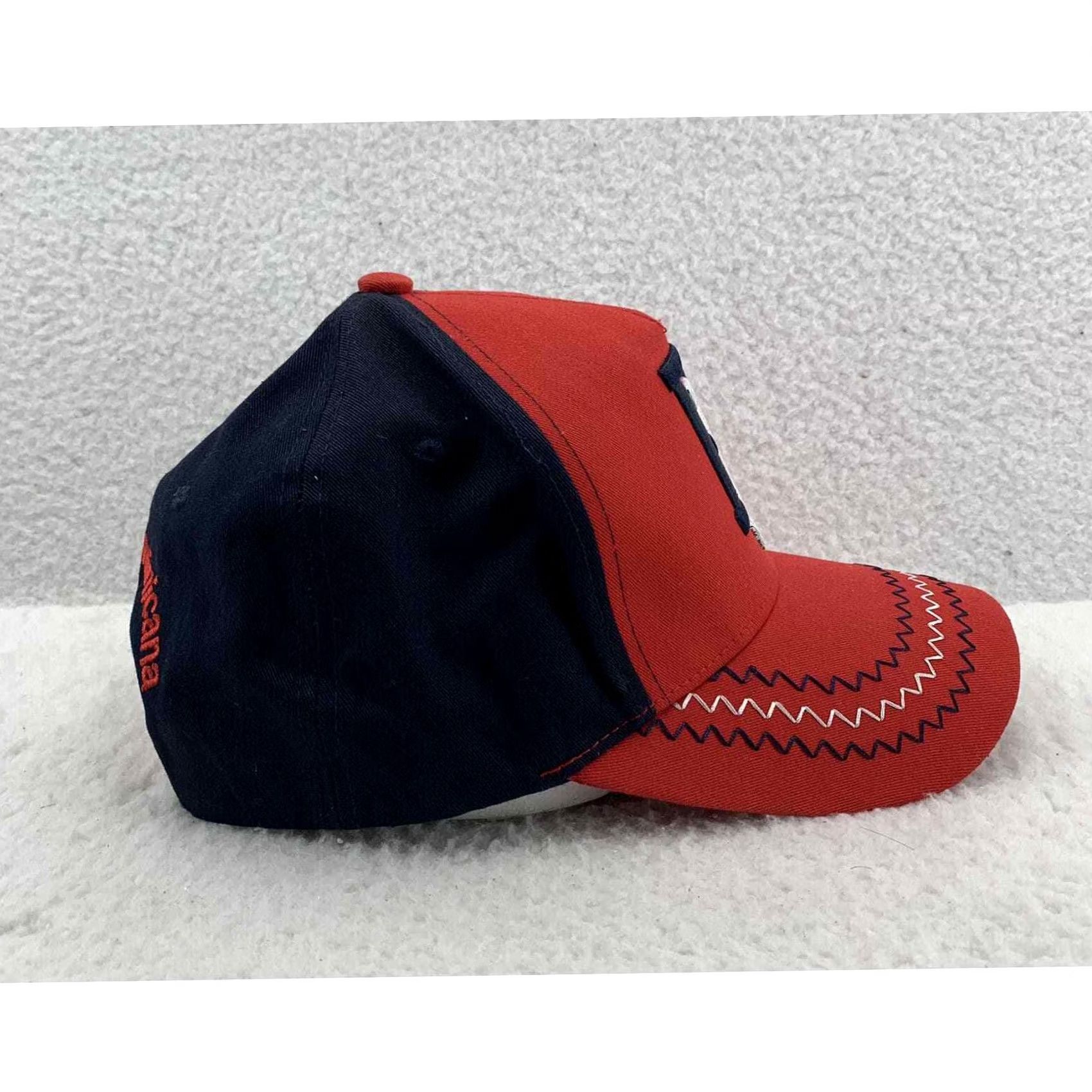Vintage KV Sports Hat Mens Snapback OSFM Republica Dominica Flag Red Blue Size ONE SIZE - 4 Thumbnail