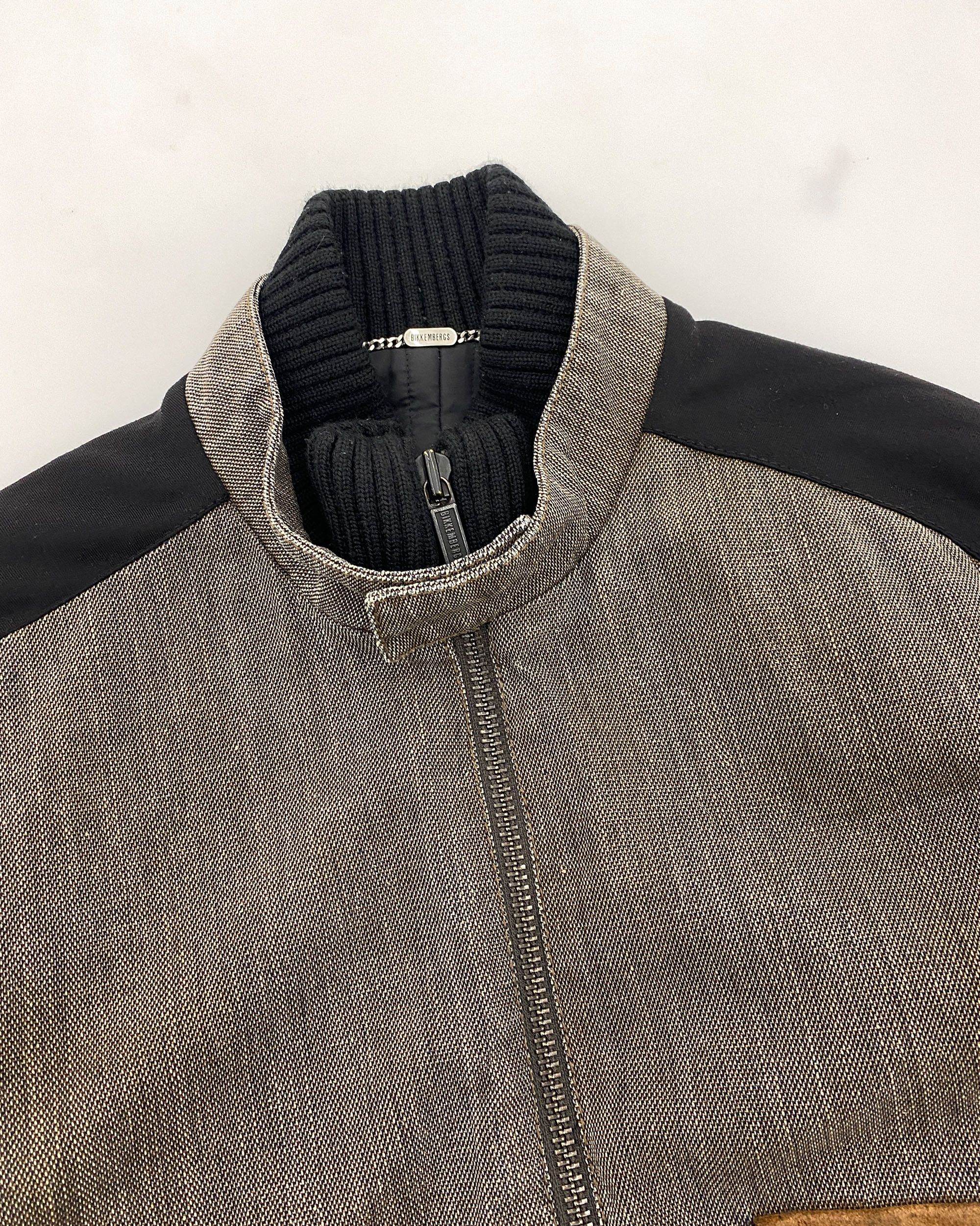 Dirk Bikkembergs 2000s Padded Leather Flap Pocket Jacket Size US L / EU 52-54 / 3 - 6 Thumbnail